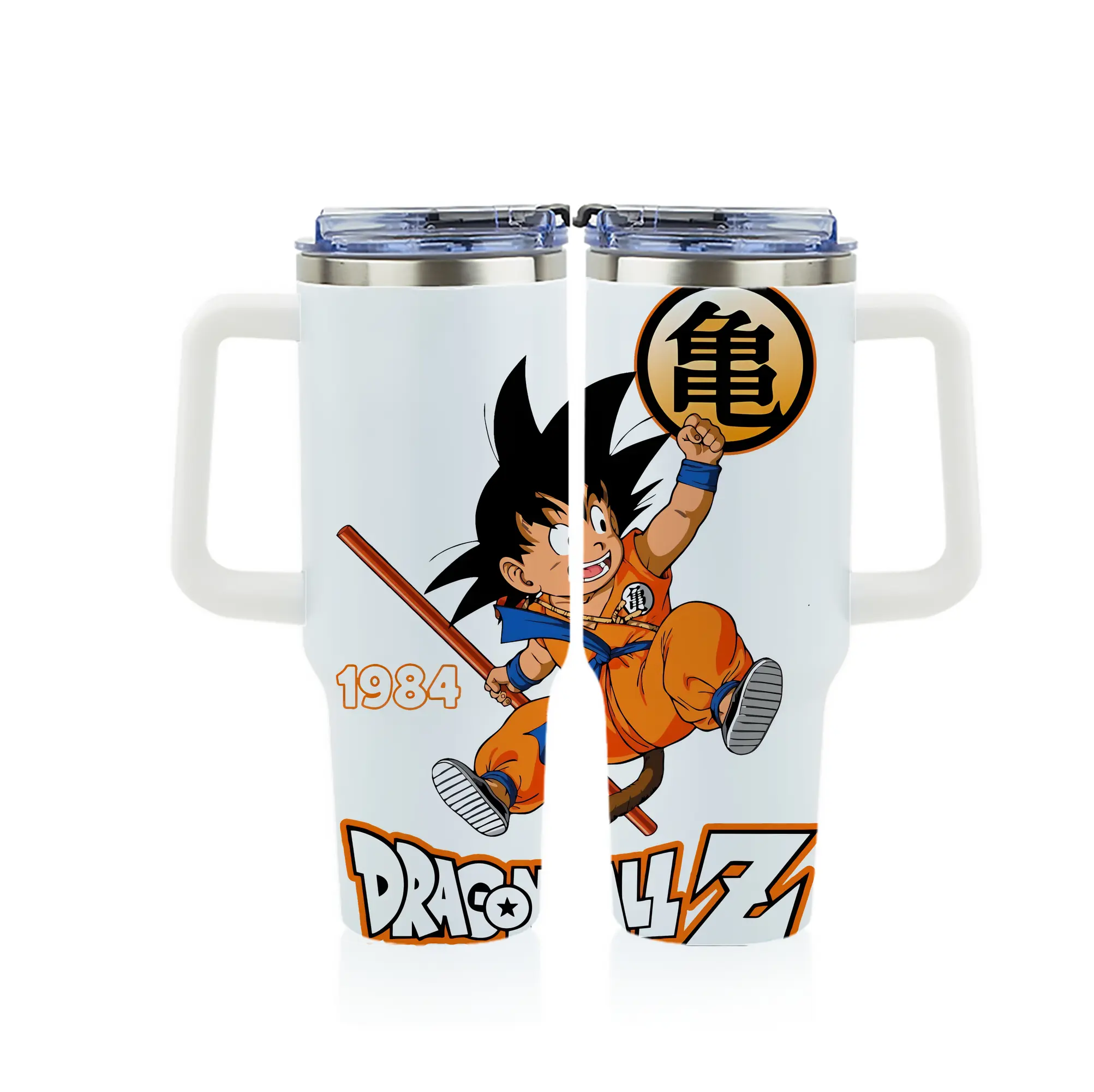 ドラゴンボール グッズ 孫 悟空 - 1200mL フルプリント車用タンブラー ・ 304ステンレス 内側 ・ 201ステンレス 外側 ・ 保温 保冷 ・ 通勤 ドライブ アウトドア用