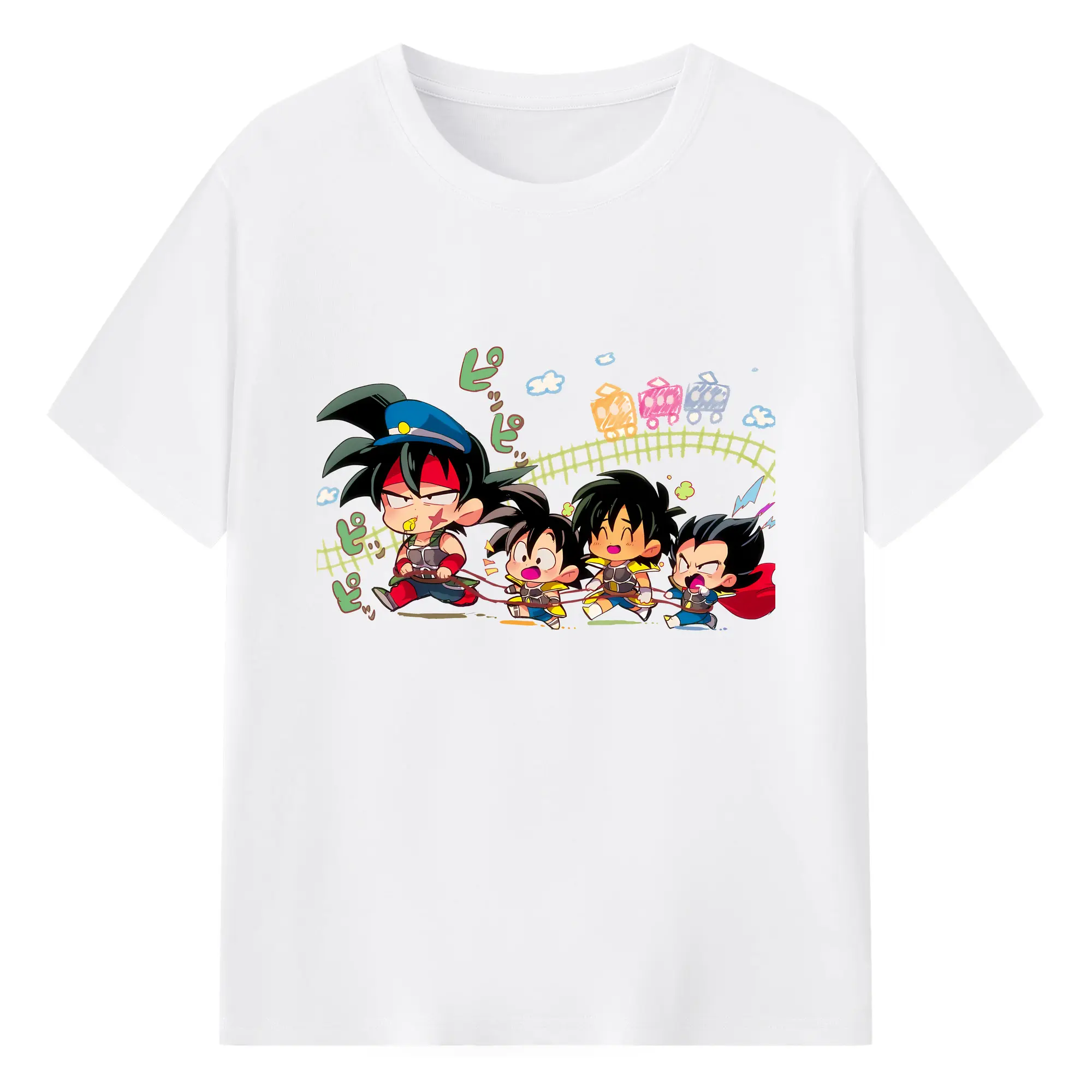 ドラゴンボール グッズ 孫 悟空 - 綿100％ 半袖Tシャツ ・ フロントプリント ・ 快適 通気性 ・ 日常使い 散歩 スポーツ用