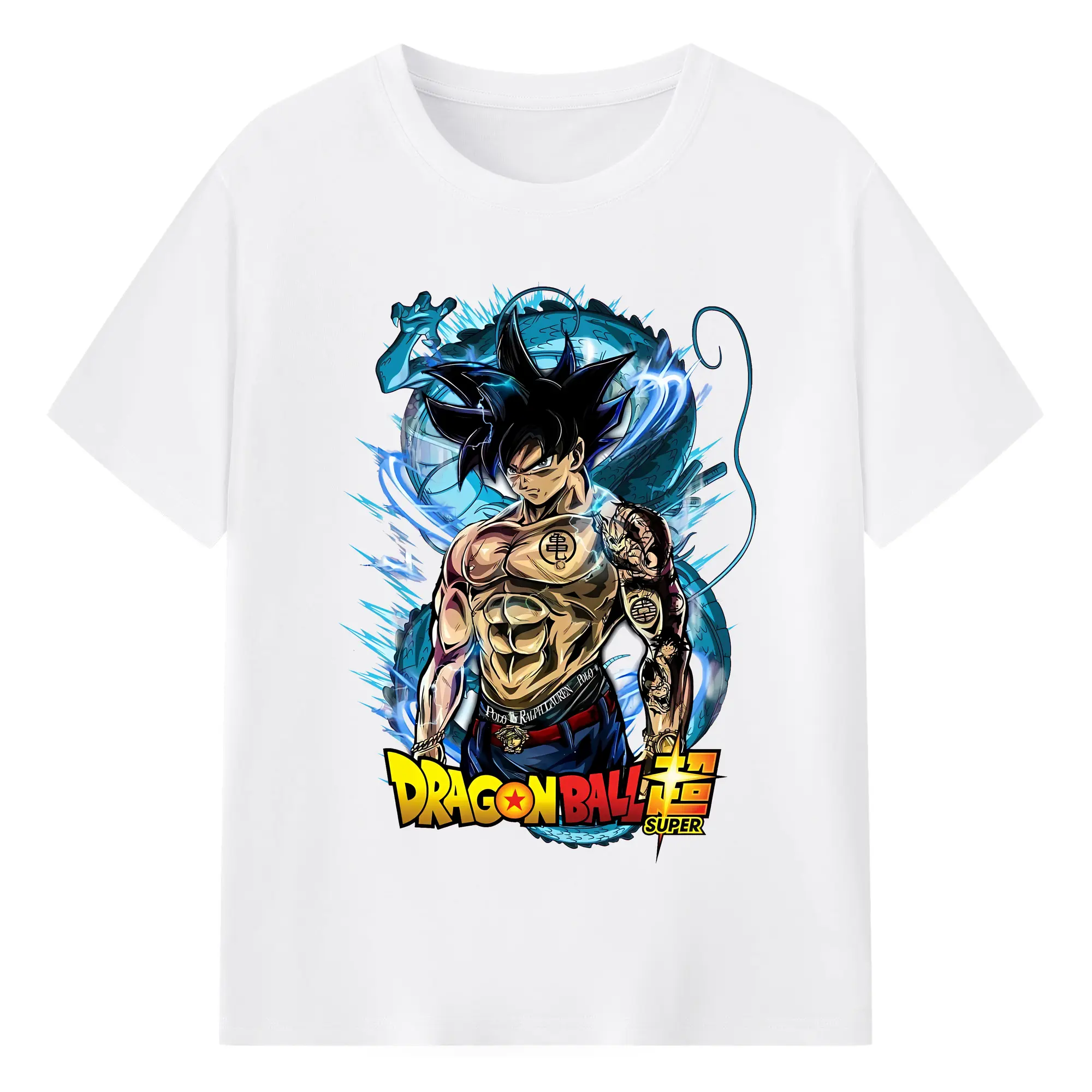 ドラゴンボール グッズ 孫 悟空 - 綿100％ 半袖Tシャツ ・ フロントプリント ・ 快適 通気性 ・ 日常使い 散歩 スポーツ用