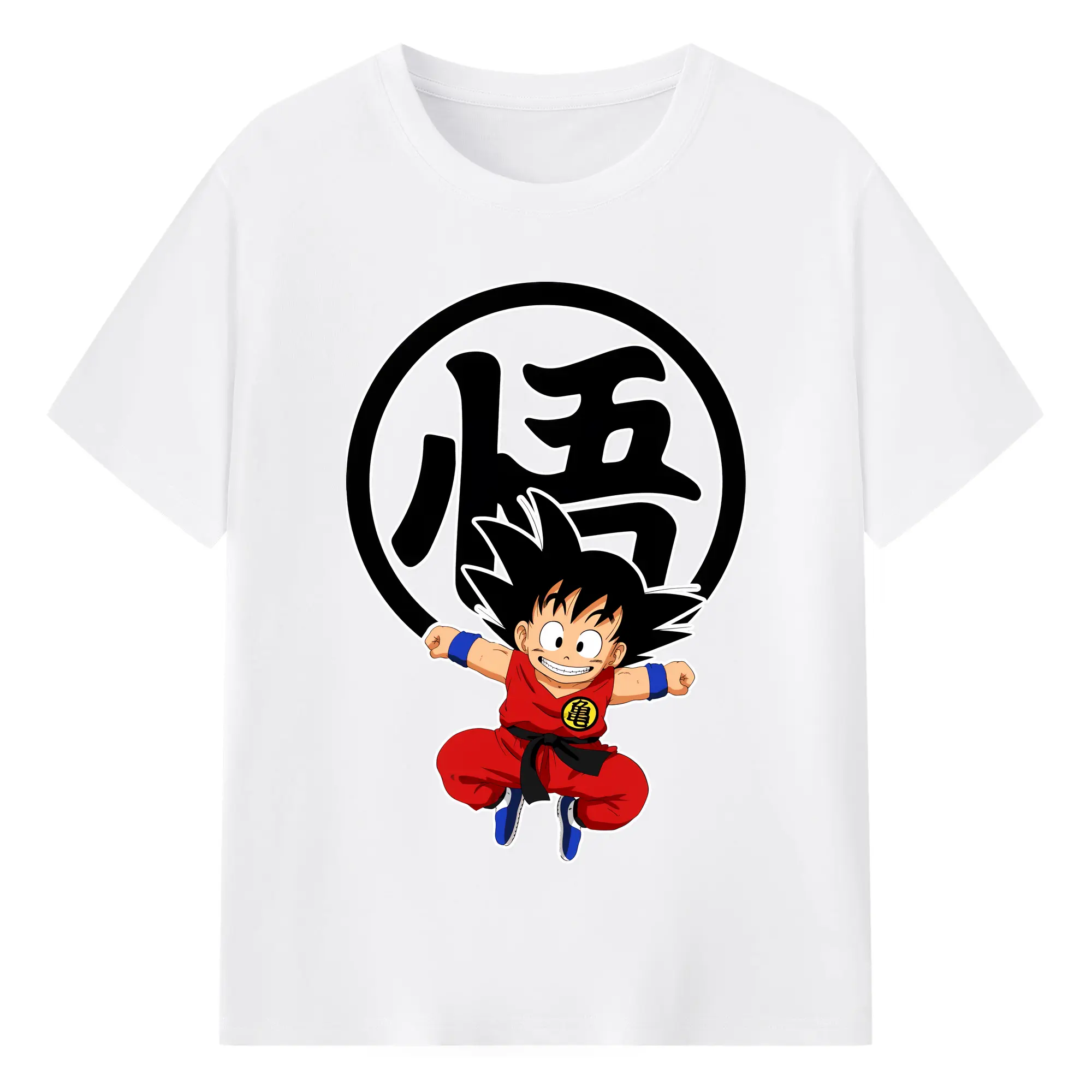 ドラゴンボール グッズ 孫 悟空 - 綿100％ 半袖Tシャツ ・ フロントプリント ・ 快適 通気性 ・ 日常使い 散歩 スポーツ用