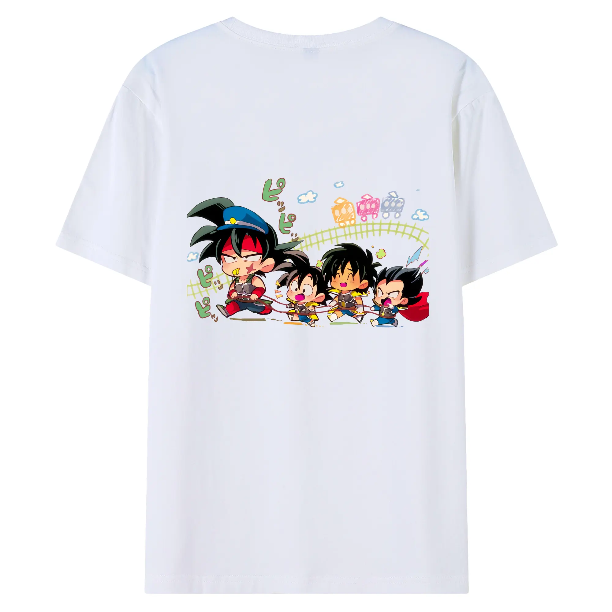 ドラゴンボール グッズ 孫 悟空 - 綿100％ 半袖Tシャツ ・ バックプリント ・ 快適 通気性 ・ 日常使い 散歩 スポーツ用