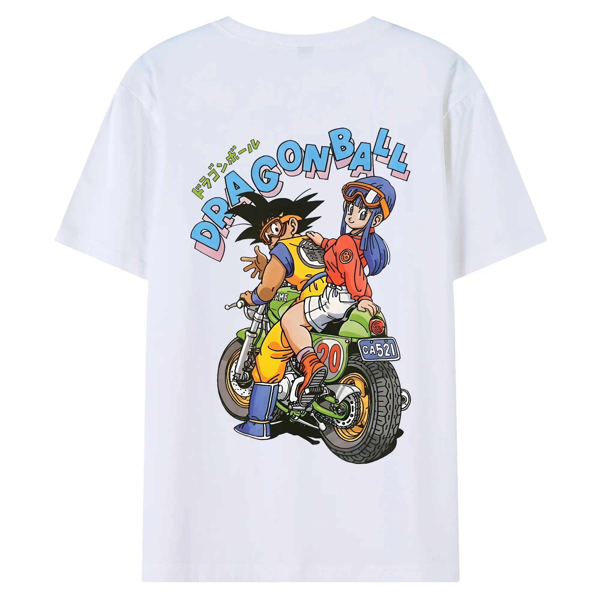 ドラゴンボール グッズ 孫 悟空 - 綿100％ 半袖Tシャツ ・ バックプリント ・ 快適 通気性 ・ 日常使い 散歩 スポーツ用
