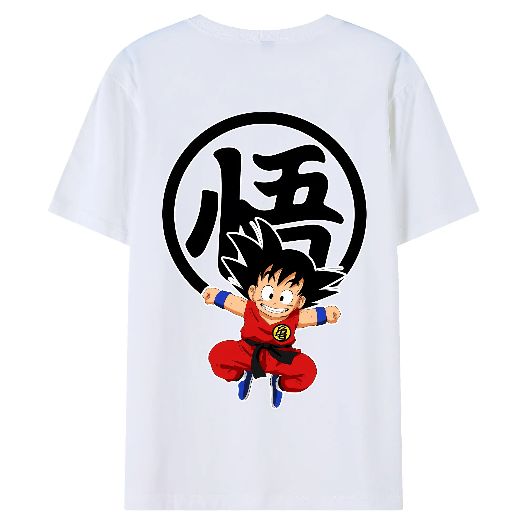 ドラゴンボール グッズ 孫 悟空 - 綿100％ 半袖Tシャツ ・ バックプリント ・ 快適 通気性 ・ 日常使い 散歩 スポーツ用