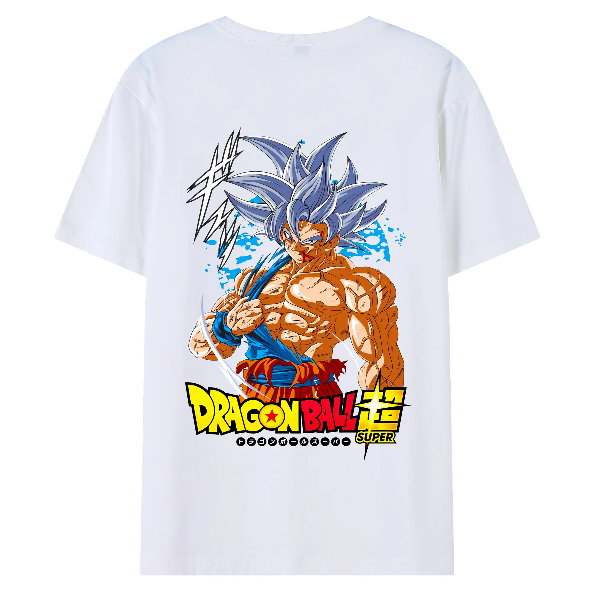 ドラゴンボール グッズ 孫 悟空 - 綿100％ 半袖Tシャツ ・ バックプリント ・ 快適 通気性 ・ 日常使い 散歩 スポーツ用
