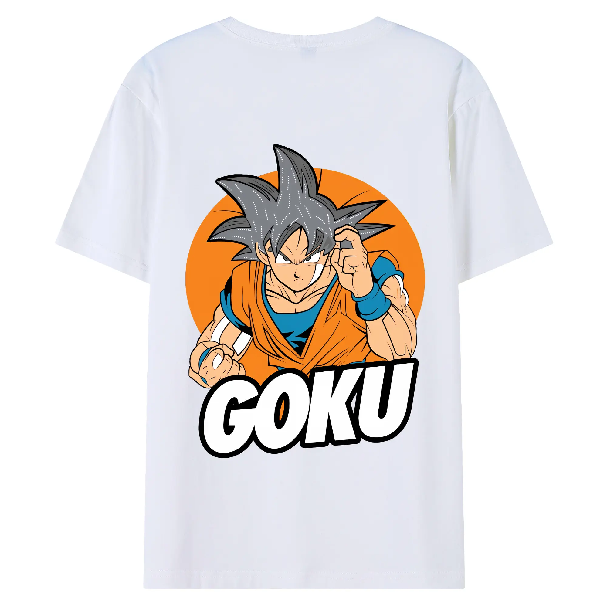 ドラゴンボール グッズ 孫 悟空 - 綿100％ 半袖Tシャツ ・ バックプリント ・ 快適 通気性 ・ 日常使い 散歩 スポーツ用