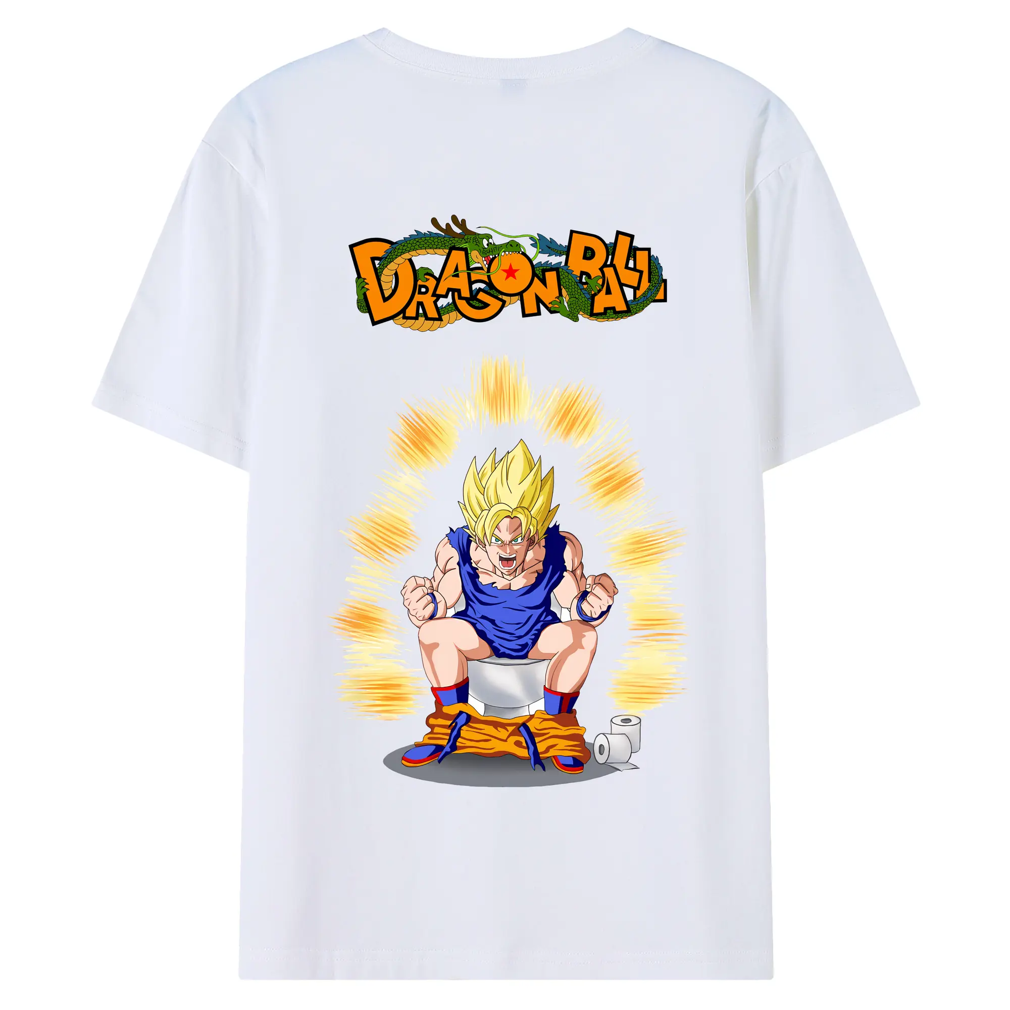ドラゴンボール グッズ 孫 悟空 - 綿100％ 半袖Tシャツ ・ バックプリント ・ 快適 通気性 ・ 日常使い 散歩 スポーツ用