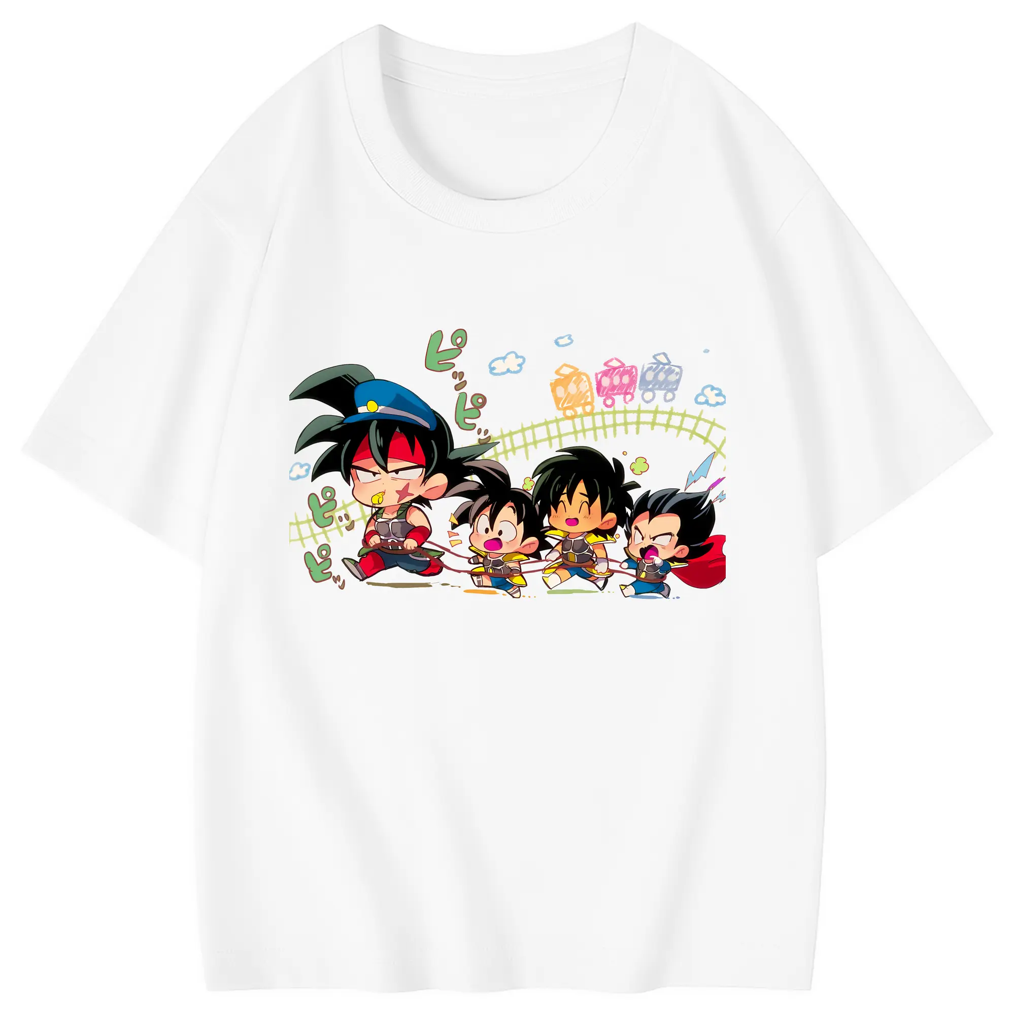 ドラゴンボール グッズ 孫 悟空 - 綿100％ キッズTシャツ ・ フロントプリント ・ 快適 通気性 ・ スポーツ カジュアル 散歩用