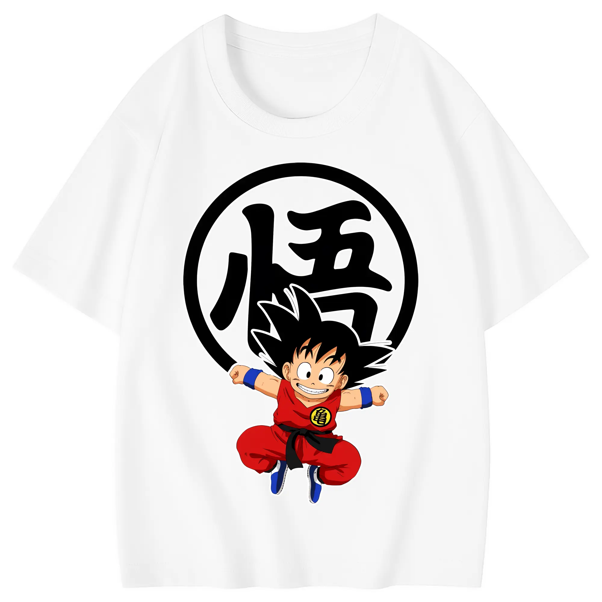 ドラゴンボール グッズ 孫 悟空 - 綿100％ キッズTシャツ ・ フロントプリント ・ 快適 通気性 ・ スポーツ カジュアル 散歩用