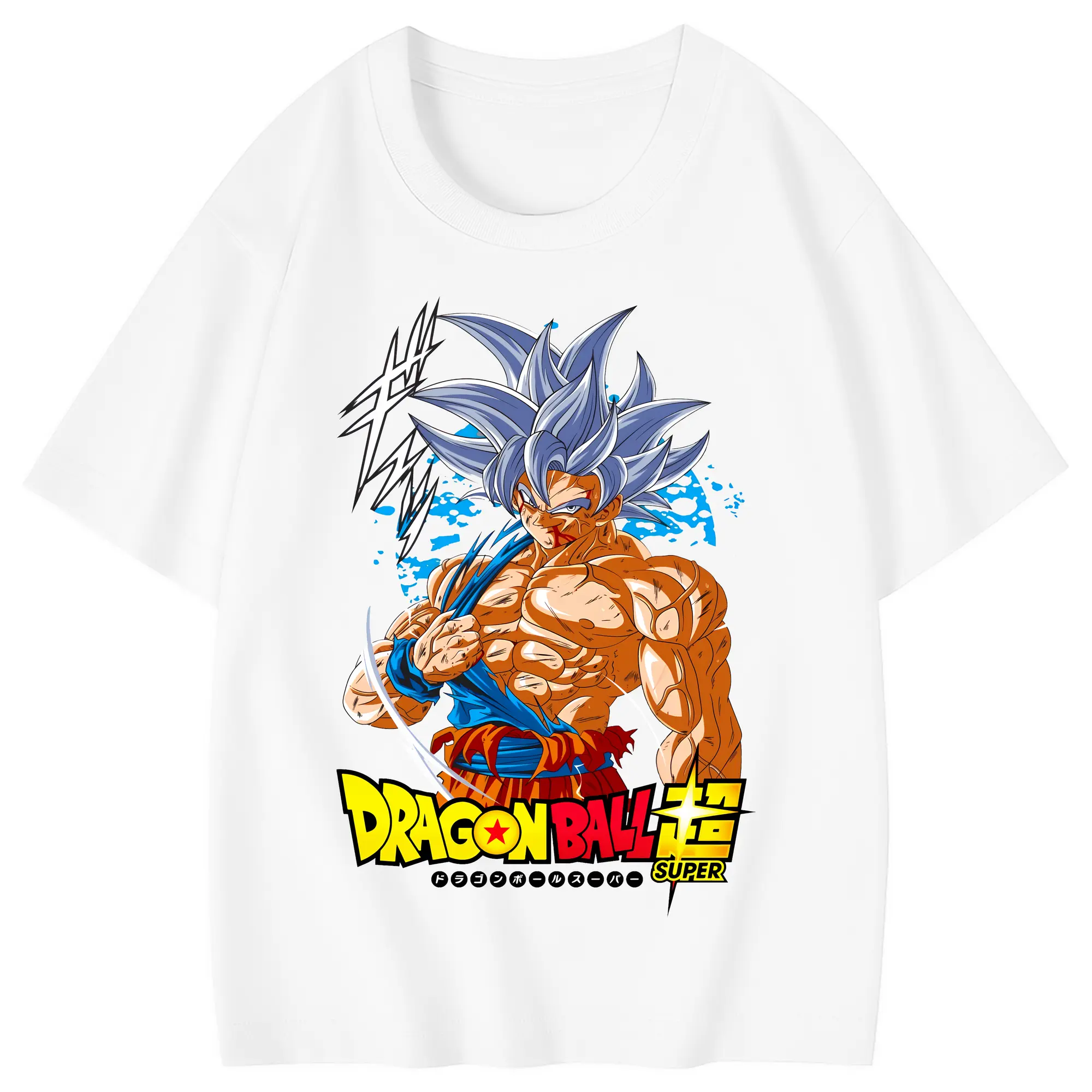 ドラゴンボール グッズ 孫 悟空 - 綿100％ キッズTシャツ ・ フロントプリント ・ 快適 通気性 ・ スポーツ カジュアル 散歩用