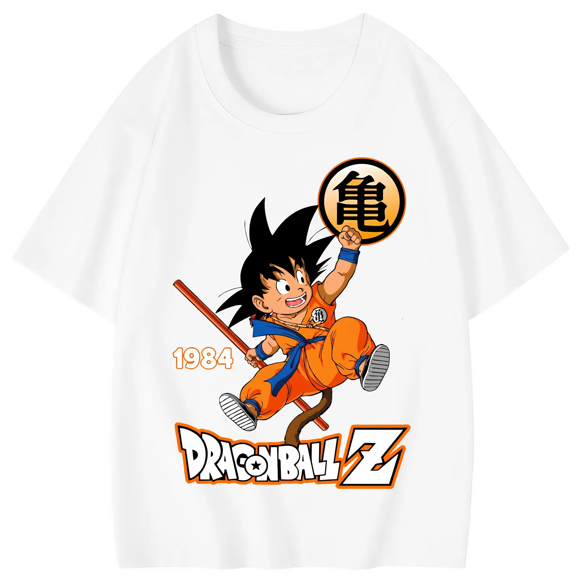 ドラゴンボール グッズ 孫 悟空 - 綿100％ キッズTシャツ ・ フロントプリント ・ 快適 通気性 ・ スポーツ カジュアル 散歩用