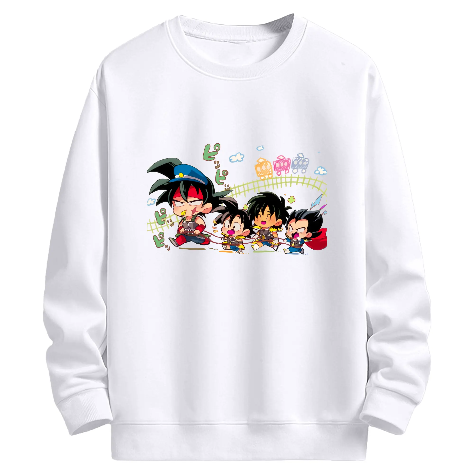 ドラゴンボール グッズ 孫 悟空 - 高品質 クルーネック スウェット ・ コットン59％ ポリエステル41％ ・ ユニセックス 長袖 トレーナー ・ カジュアル デイリー スポーツ 散歩用