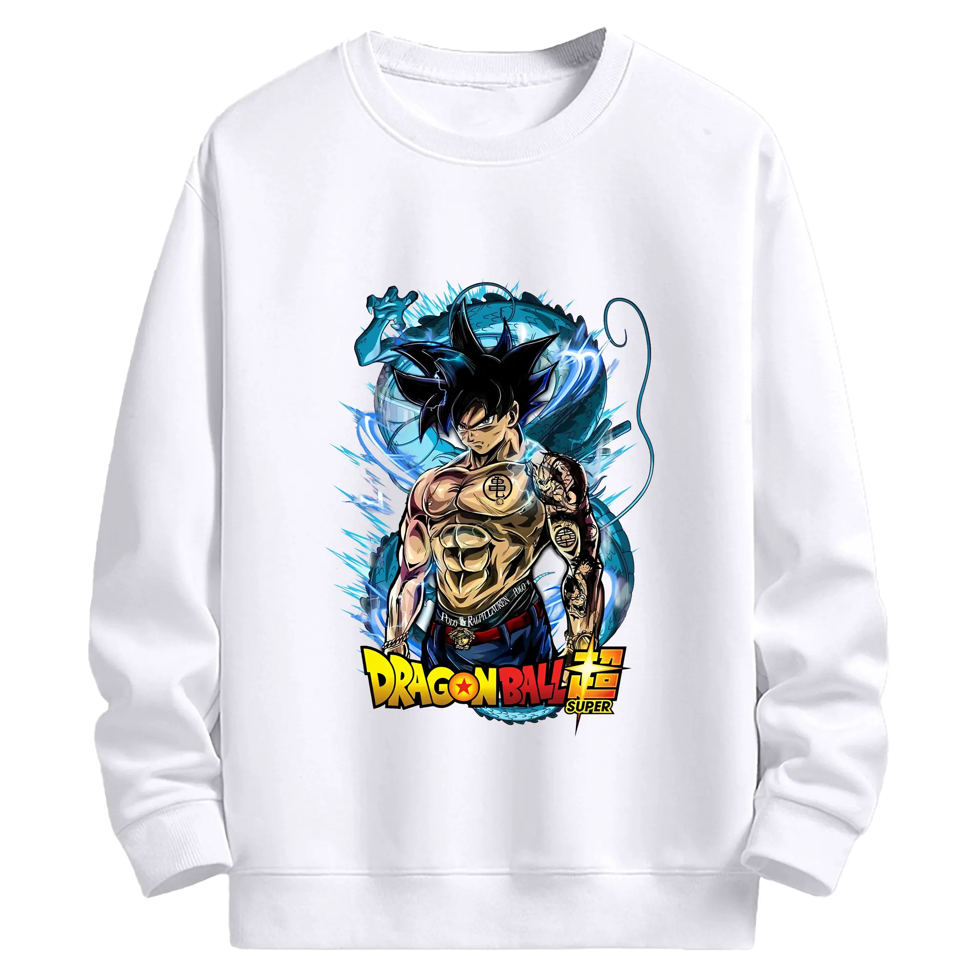 ドラゴンボール グッズ 孫 悟空 - 高品質 クルーネック スウェット ・ コットン59％ ポリエステル41％ ・ ユニセックス 長袖 トレーナー ・ カジュアル デイリー スポーツ 散歩用