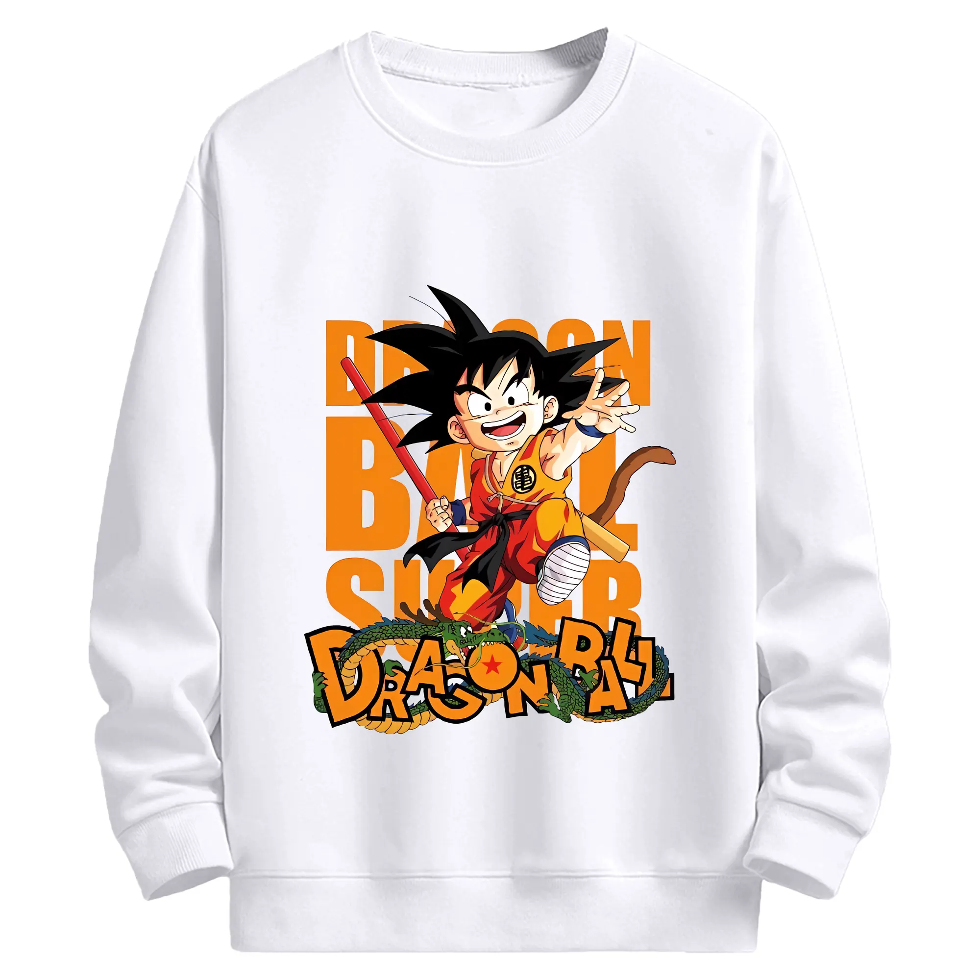 ドラゴンボール グッズ 孫 悟空 - 高品質 クルーネック スウェット ・ コットン59％ ポリエステル41％ ・ ユニセックス 長袖 トレーナー ・ カジュアル デイリー スポーツ 散歩用