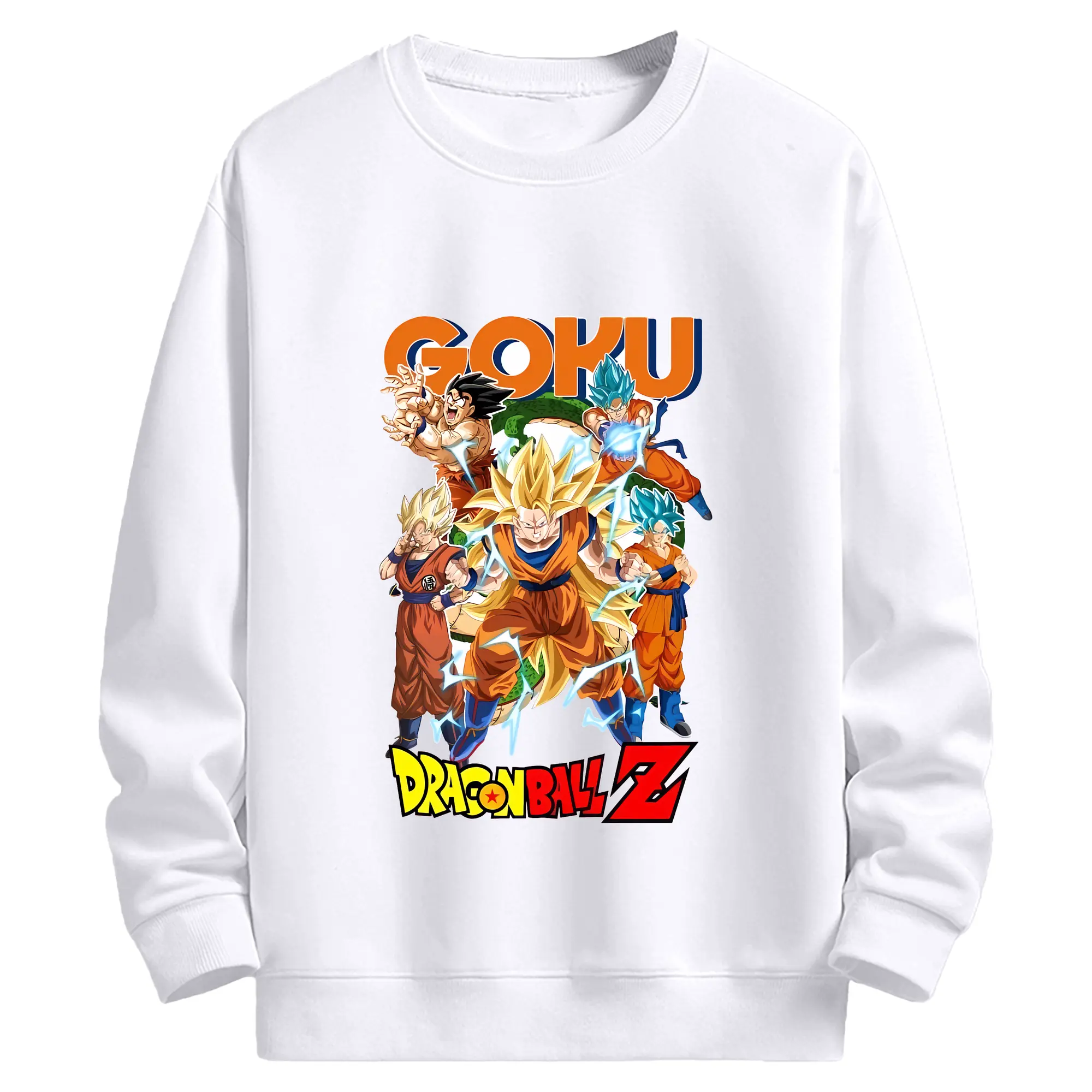 ドラゴンボール グッズ 孫 悟空 - 高品質 クルーネック スウェット ・ コットン59％ ポリエステル41％ ・ ユニセックス 長袖 トレーナー ・ カジュアル デイリー スポーツ 散歩用