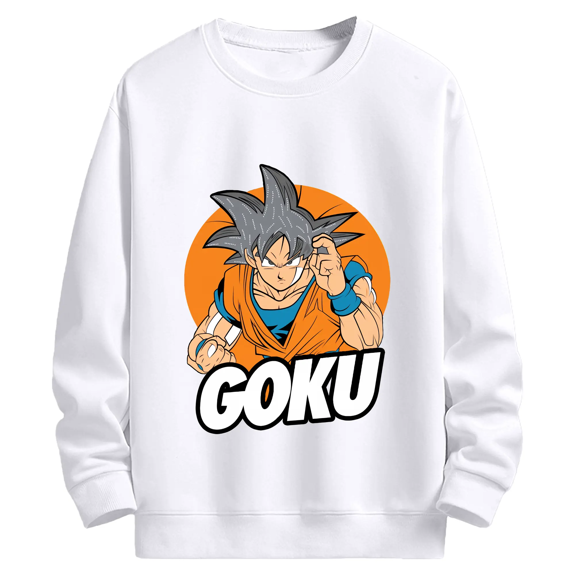 ドラゴンボール グッズ 孫 悟空 - 高品質 クルーネック スウェット ・ コットン59％ ポリエステル41％ ・ ユニセックス 長袖 トレーナー ・ カジュアル デイリー スポーツ 散歩用