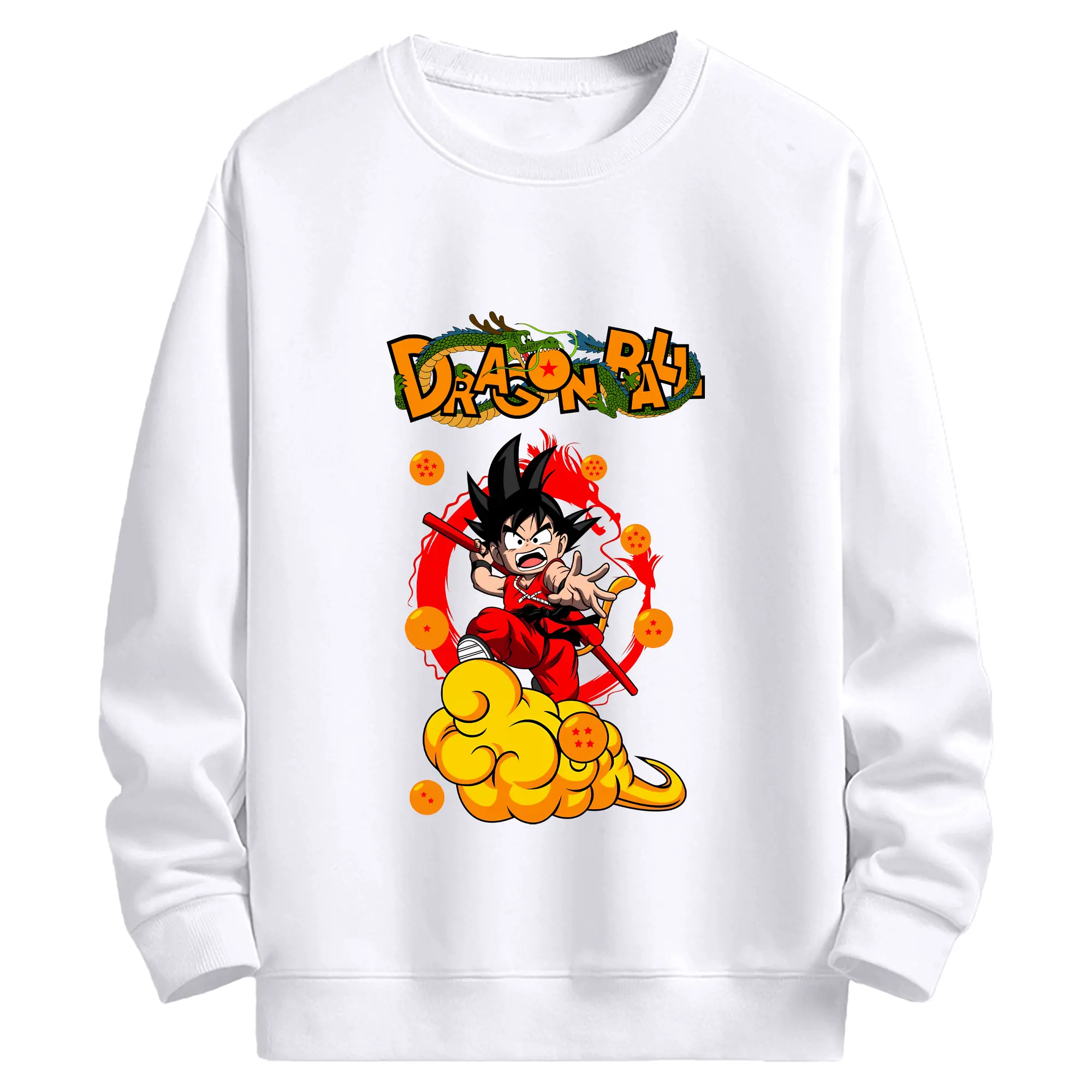 ドラゴンボール グッズ 孫 悟空 - 高品質 クルーネック スウェット ・ コットン59％ ポリエステル41％ ・ ユニセックス 長袖 トレーナー ・ カジュアル デイリー スポーツ 散歩用