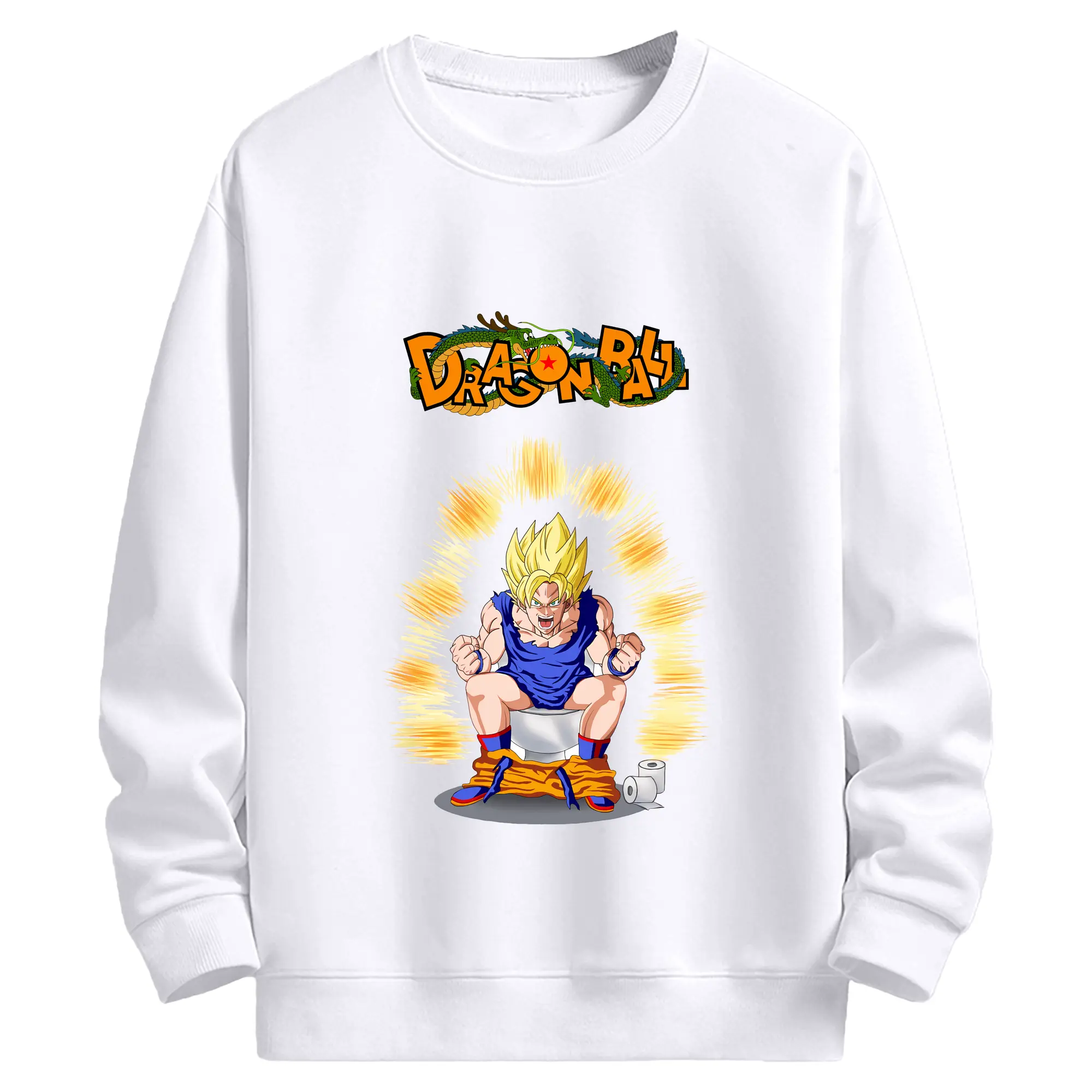 ドラゴンボール グッズ 孫 悟空 - 高品質 クルーネック スウェット ・ コットン59％ ポリエステル41％ ・ ユニセックス 長袖 トレーナー ・ カジュアル デイリー スポーツ 散歩用