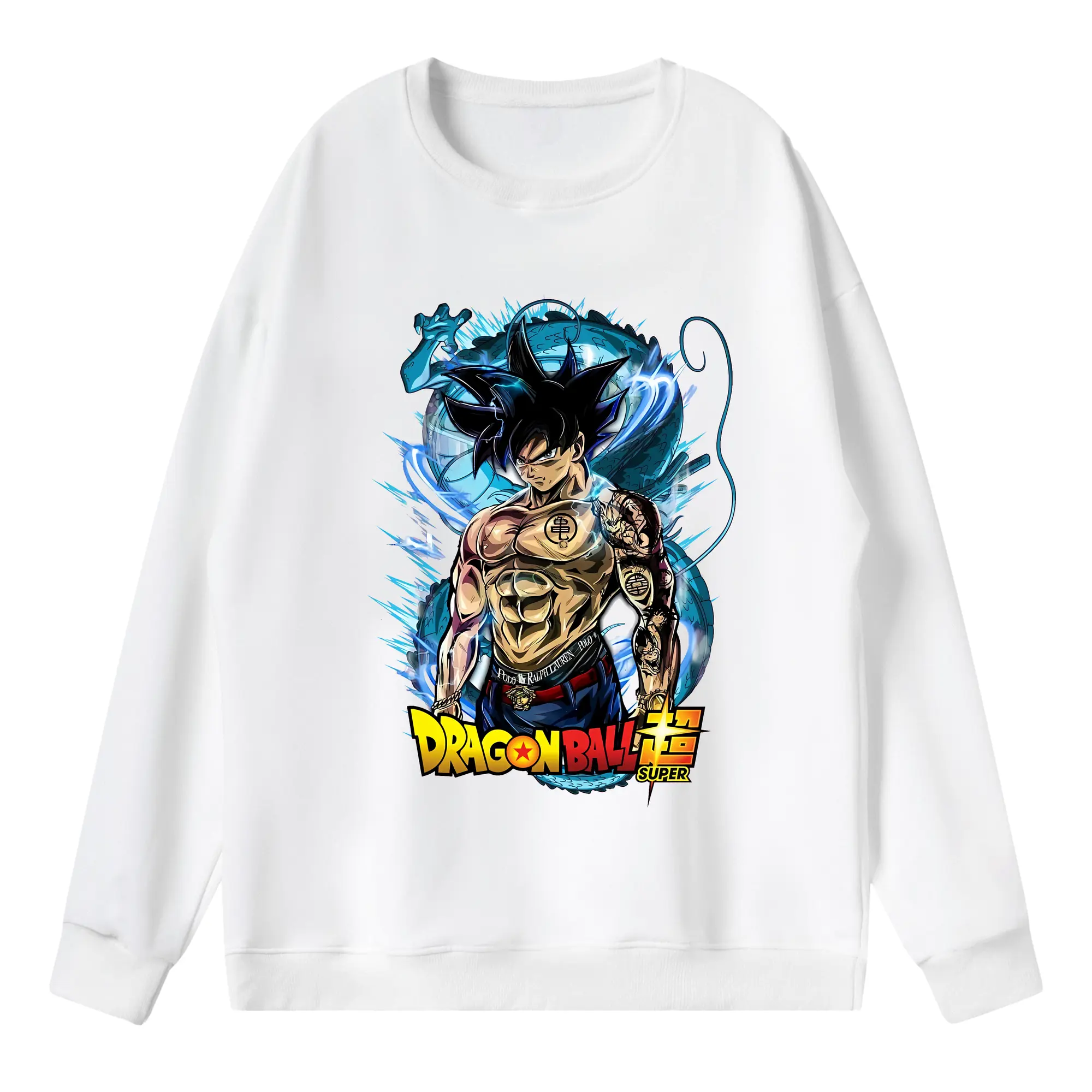 ドラゴンボール グッズ 孫 悟空 - 薄手 クルーネック スウェット 裏毛260g · ポリエステル 春秋向け カジュアル 男女兼用 · トレーナー デイリー スポーツ 散歩に最適