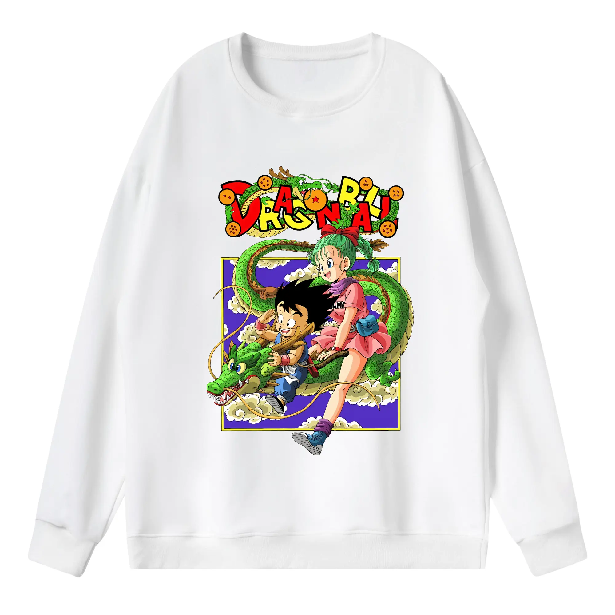 ドラゴンボール グッズ 孫 悟空 - 薄手 クルーネック スウェット 裏毛260g · ポリエステル 春秋向け カジュアル 男女兼用 · トレーナー デイリー スポーツ 散歩に最適