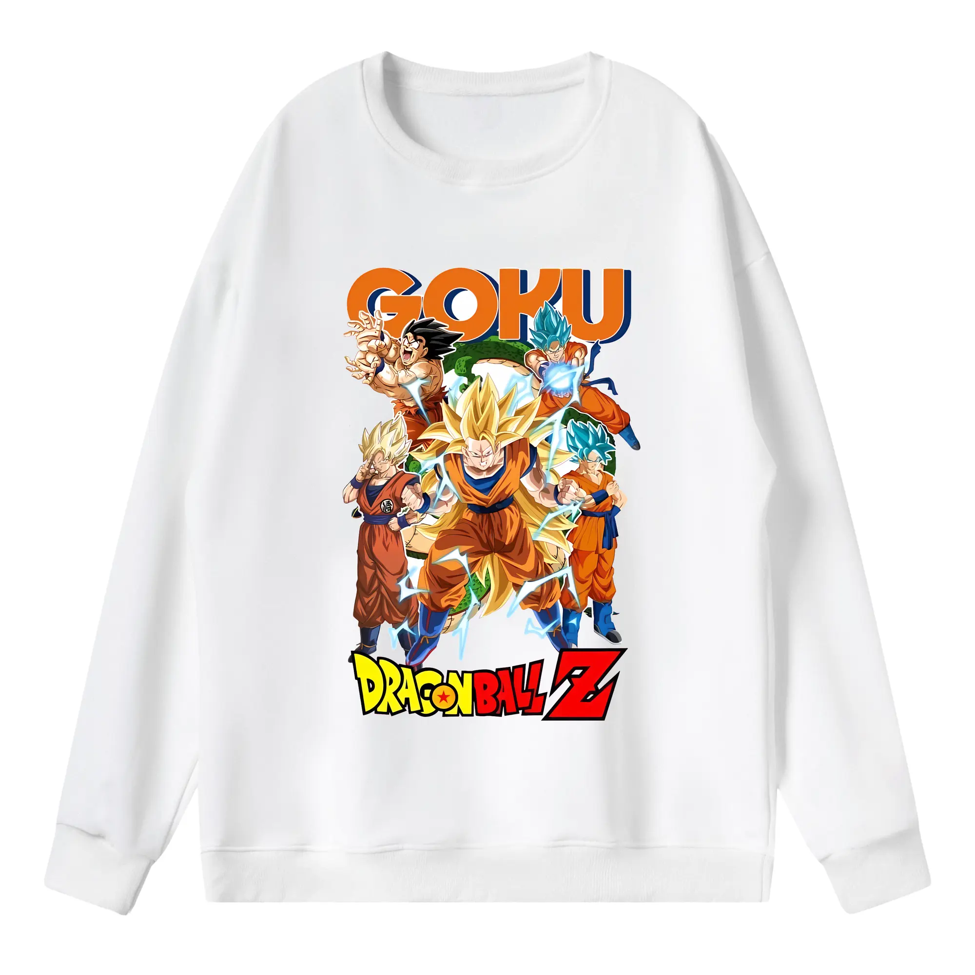 ドラゴンボール グッズ 孫 悟空 - 薄手 クルーネック スウェット 裏毛260g · ポリエステル 春秋向け カジュアル 男女兼用 · トレーナー デイリー スポーツ 散歩に最適