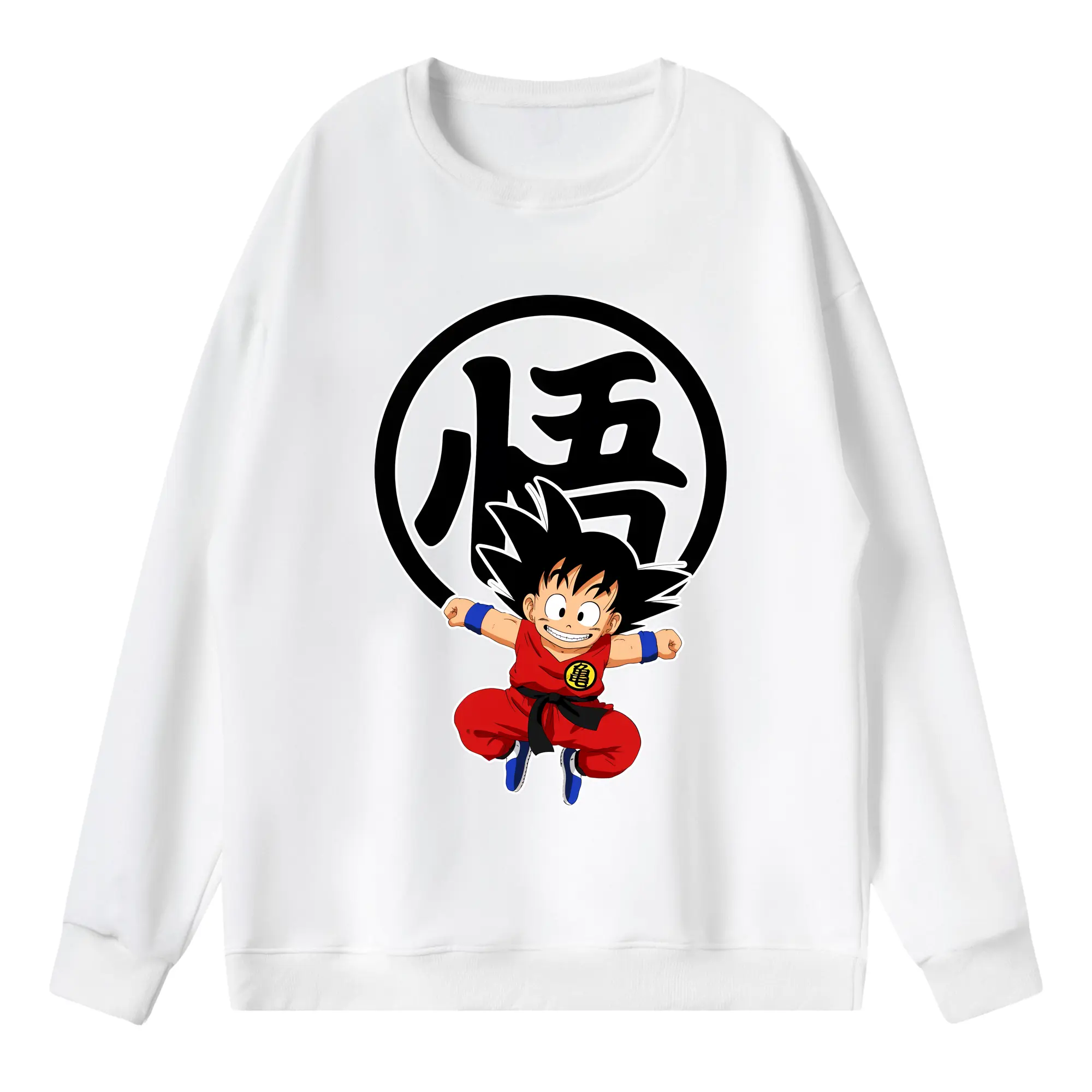 ドラゴンボール グッズ 孫 悟空 - 薄手 クルーネック スウェット 裏毛260g · ポリエステル 春秋向け カジュアル 男女兼用 · トレーナー デイリー スポーツ 散歩に最適