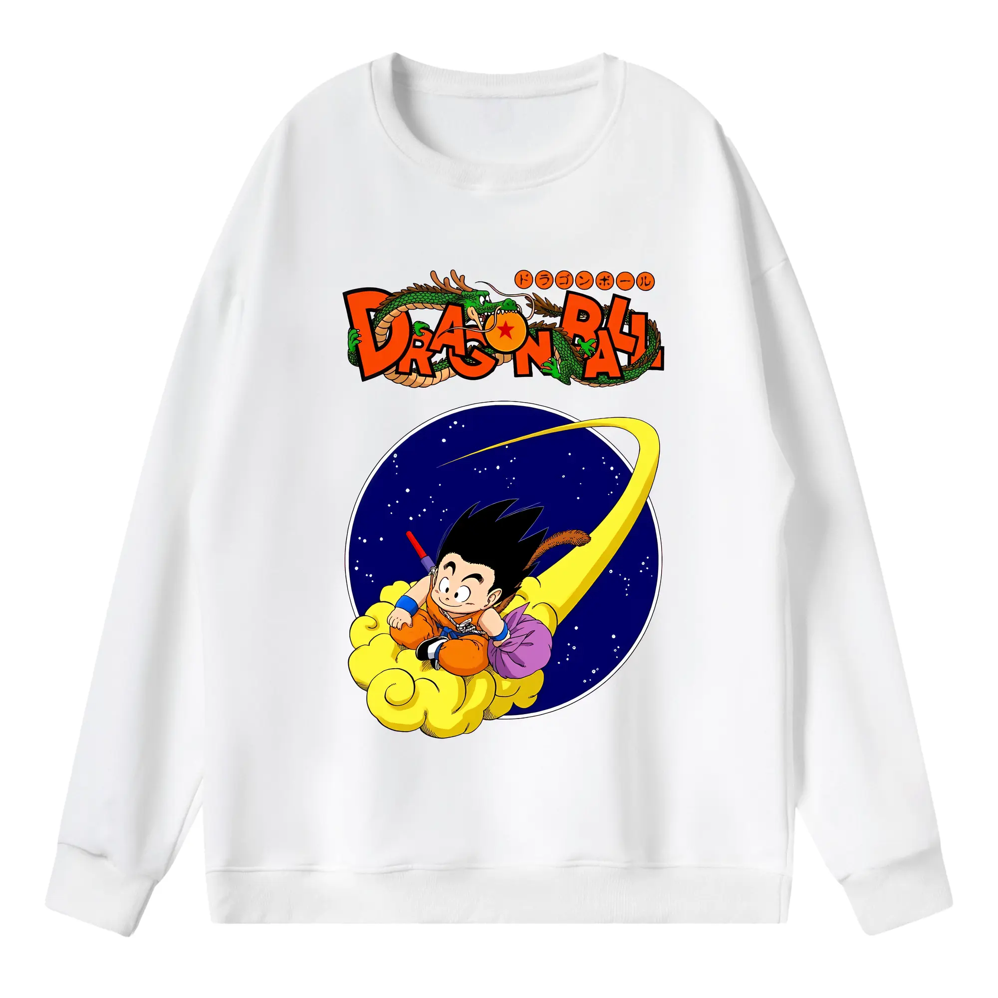 ドラゴンボール グッズ 孫 悟空 - 薄手 クルーネック スウェット 裏毛260g · ポリエステル 春秋向け カジュアル 男女兼用 · トレーナー デイリー スポーツ 散歩に最適