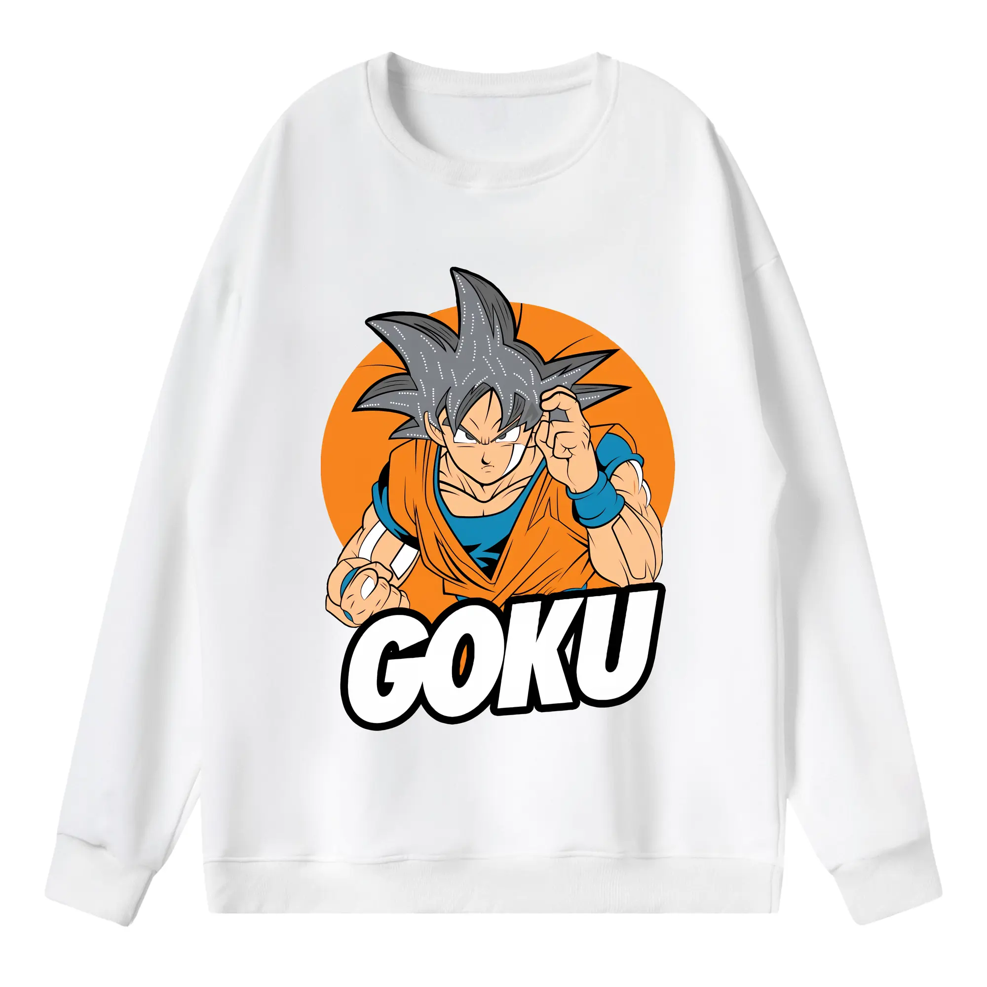 ドラゴンボール グッズ 孫 悟空 - 薄手 クルーネック スウェット 裏毛260g · ポリエステル 春秋向け カジュアル 男女兼用 · トレーナー デイリー スポーツ 散歩に最適