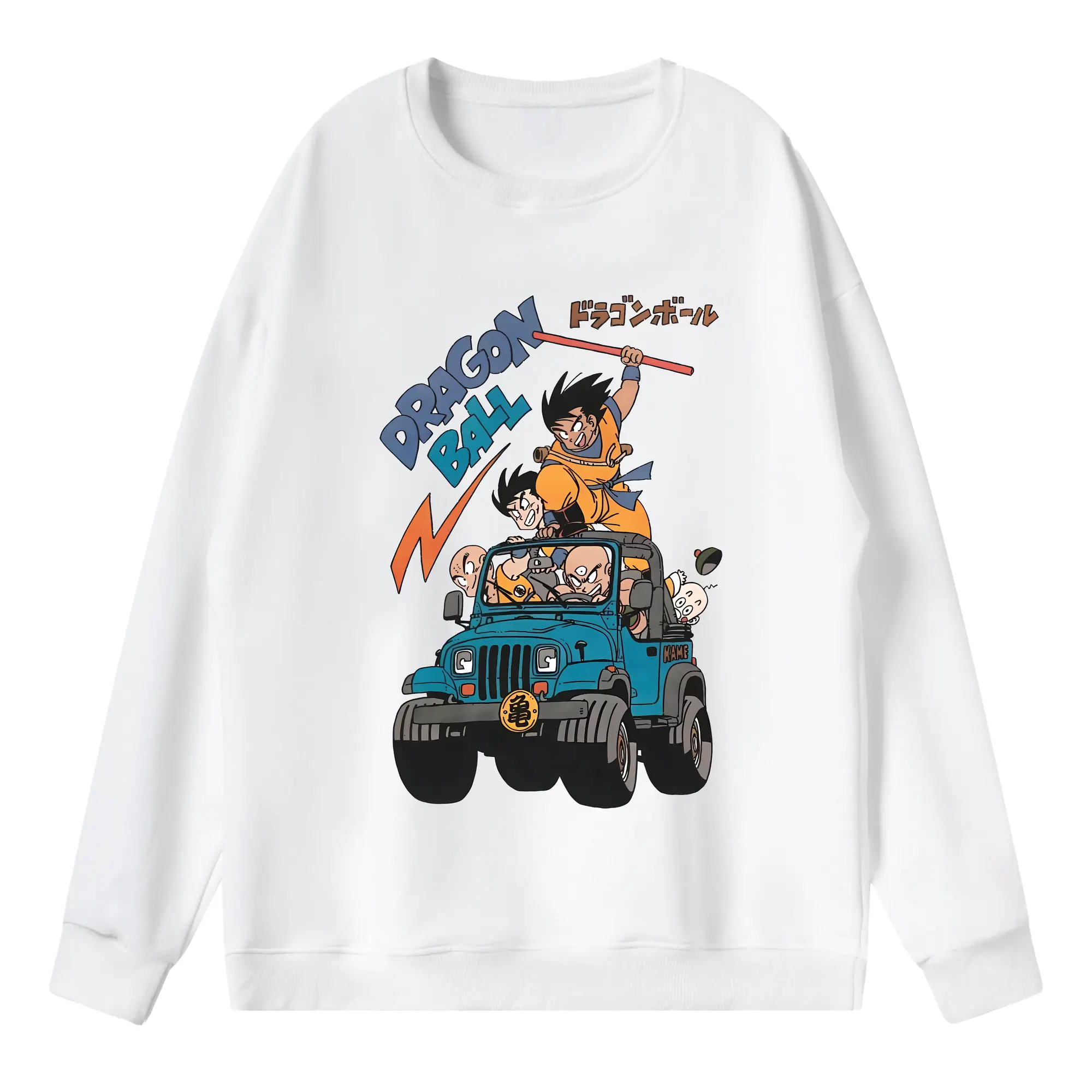 ドラゴンボール グッズ 孫 悟空 - 薄手 クルーネック スウェット 裏毛260g · ポリエステル 春秋向け カジュアル 男女兼用 · トレーナー デイリー スポーツ 散歩に最適