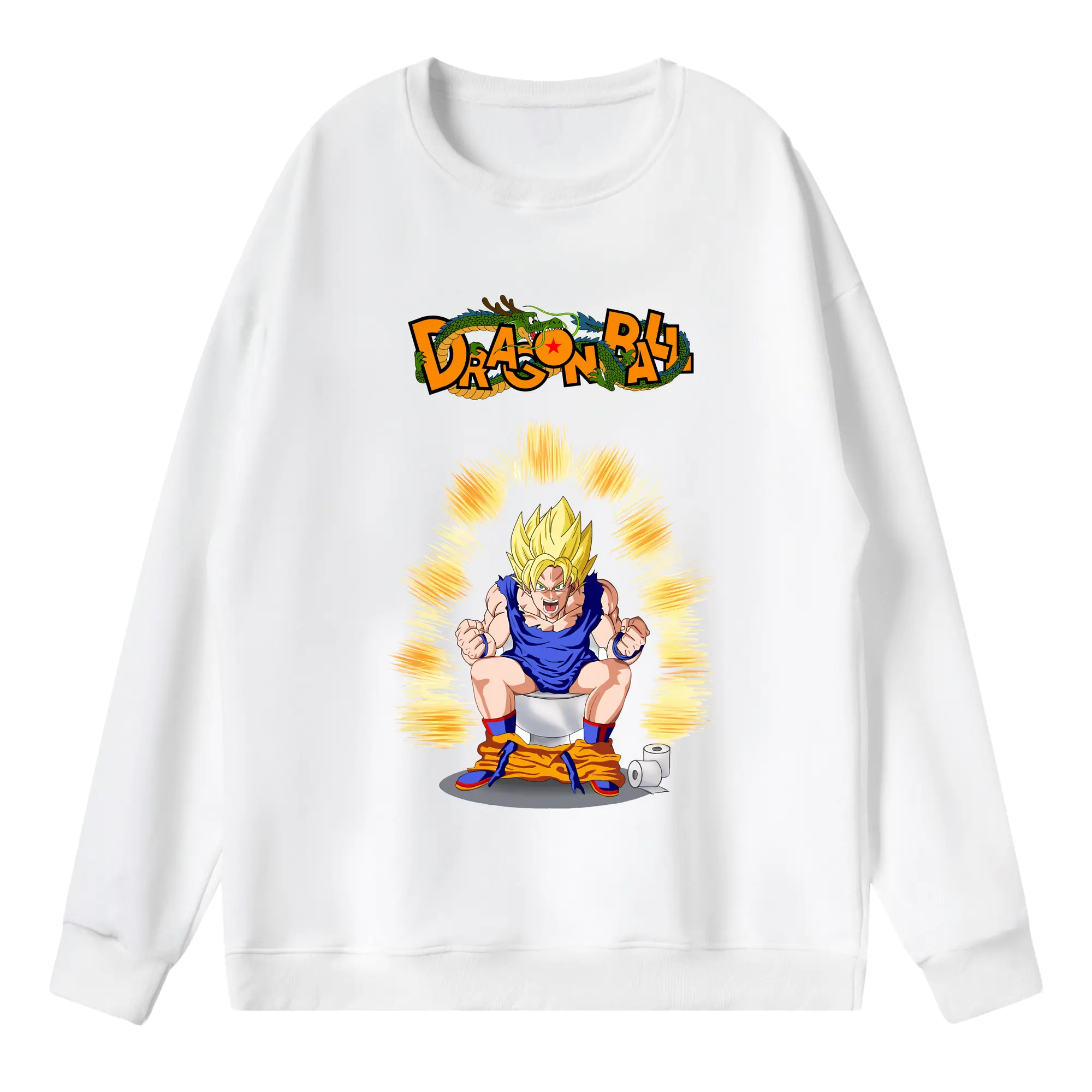 ドラゴンボール グッズ 孫 悟空 - 薄手 クルーネック スウェット 裏毛260g · ポリエステル 春秋向け カジュアル 男女兼用 · トレーナー デイリー スポーツ 散歩に最適