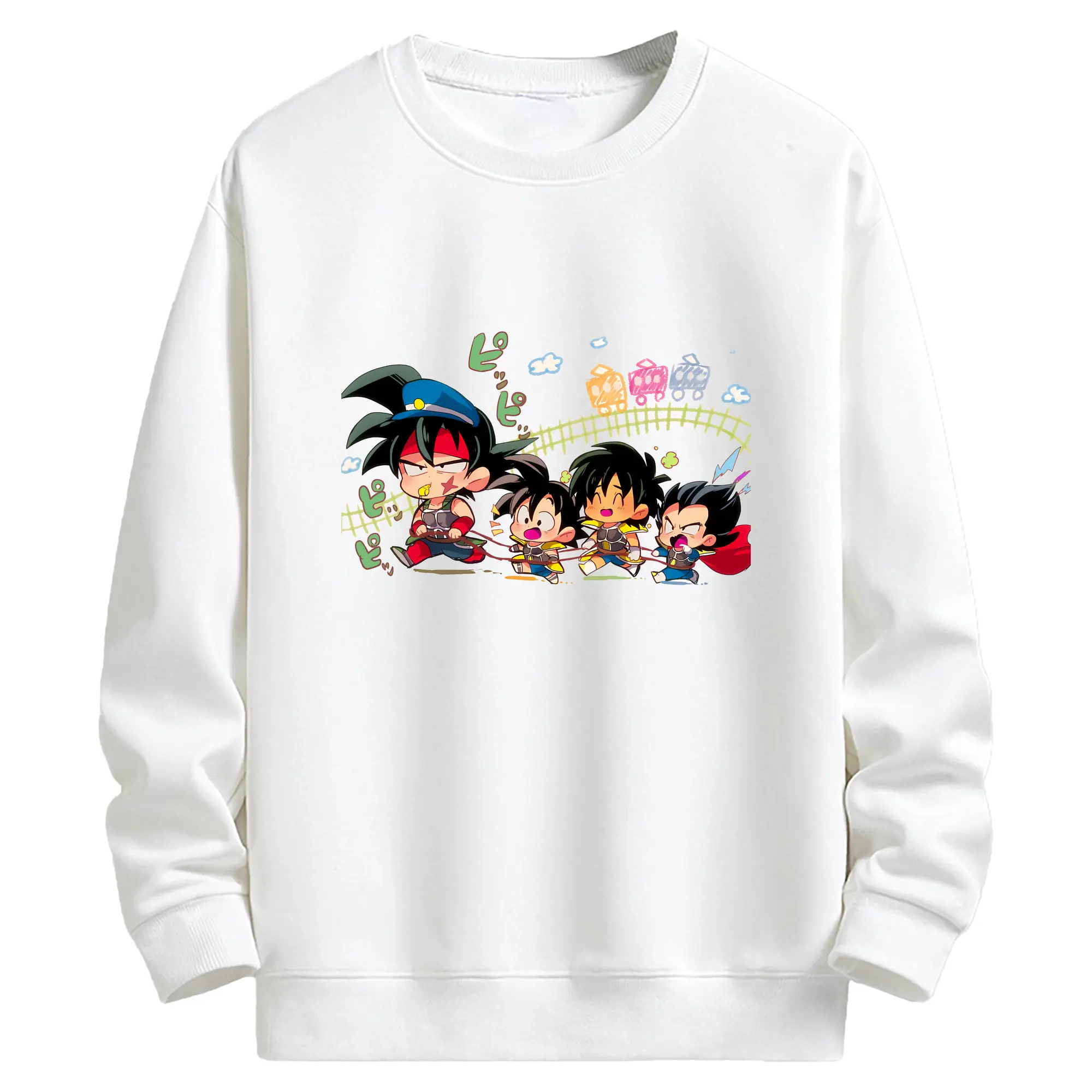 ドラゴンボール グッズ 孫 悟空 - キッズ クルーネックスウェットシャツ ・ フロントプリント ・ 綿80％ ポリエステル20％ ・ 快適 通学 スポーツ 日常使い お散歩用