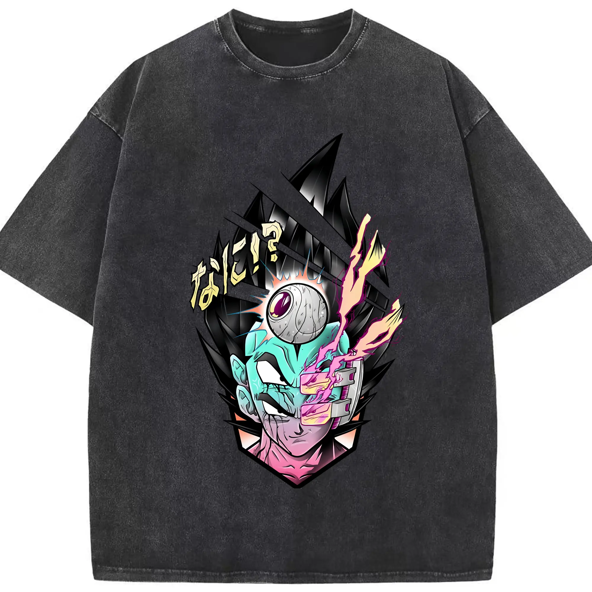 ドラゴンボール グッズ 孫 悟空 - 綿100％ ヴィンテージ風 半袖Tシャツ ・ フロントプリント ・ 柔らか肌触り ・ 通気性 快適 ・ スポーツ カジュアル 外出用