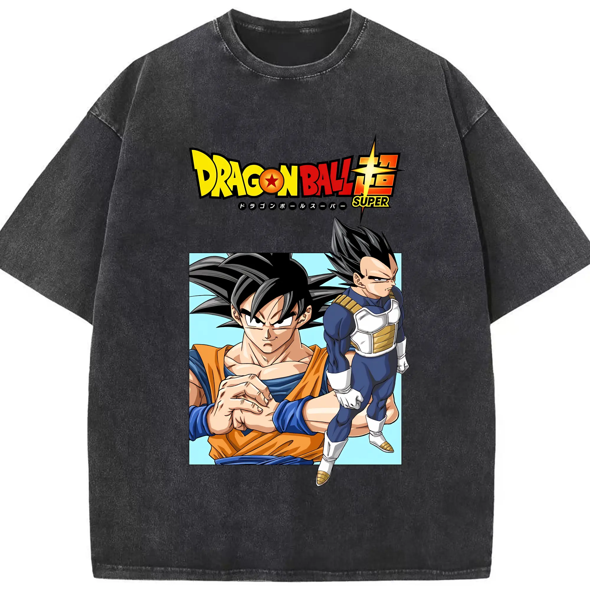 ドラゴンボール グッズ 孫 悟空 - 綿100％ ヴィンテージ風 半袖Tシャツ ・ フロントプリント ・ 柔らか肌触り ・ 通気性 快適 ・ スポーツ カジュアル 外出用