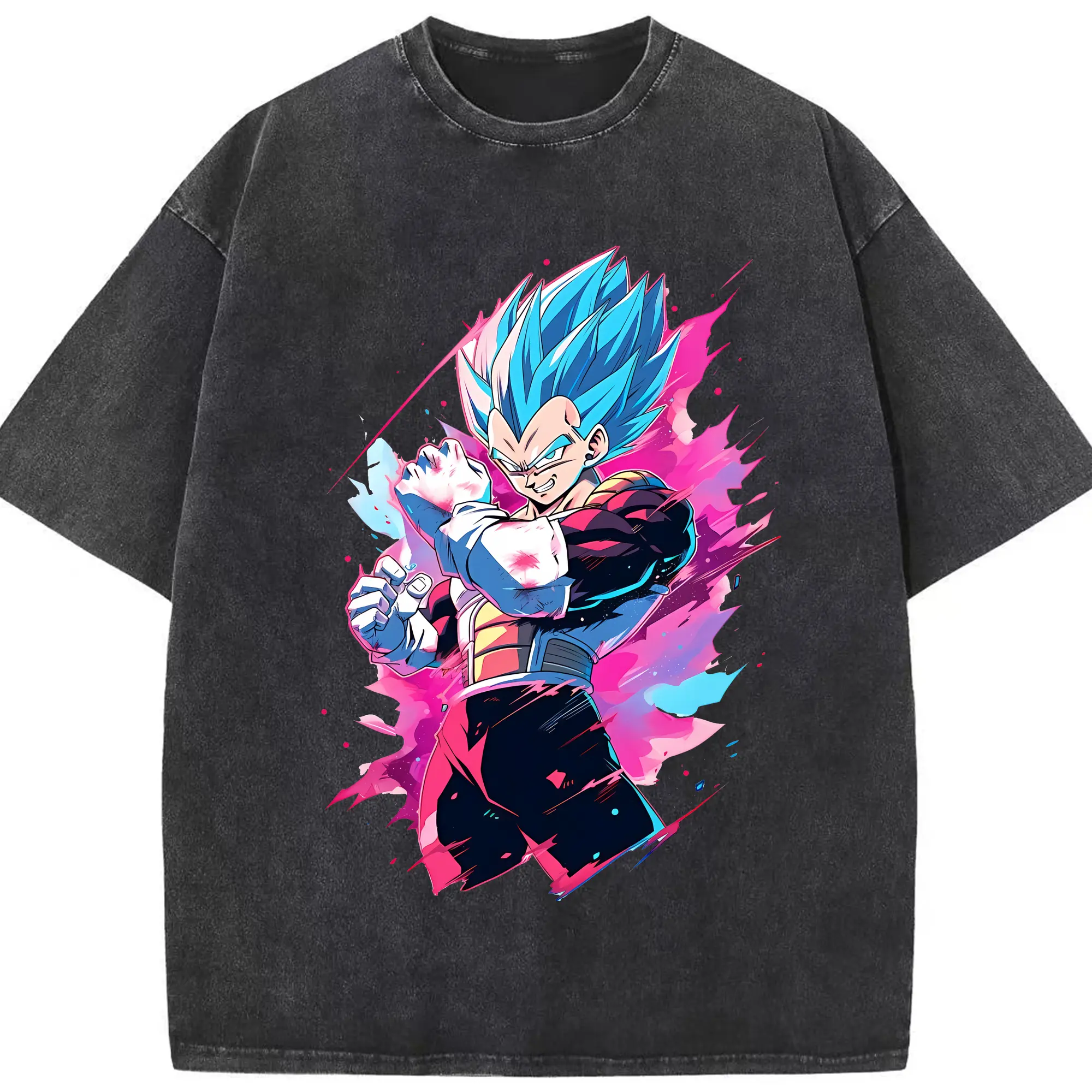ドラゴンボール グッズ 孫 悟空 - 綿100％ ヴィンテージ風 半袖Tシャツ ・ フロントプリント ・ 柔らか肌触り ・ 通気性 快適 ・ スポーツ カジュアル 外出用