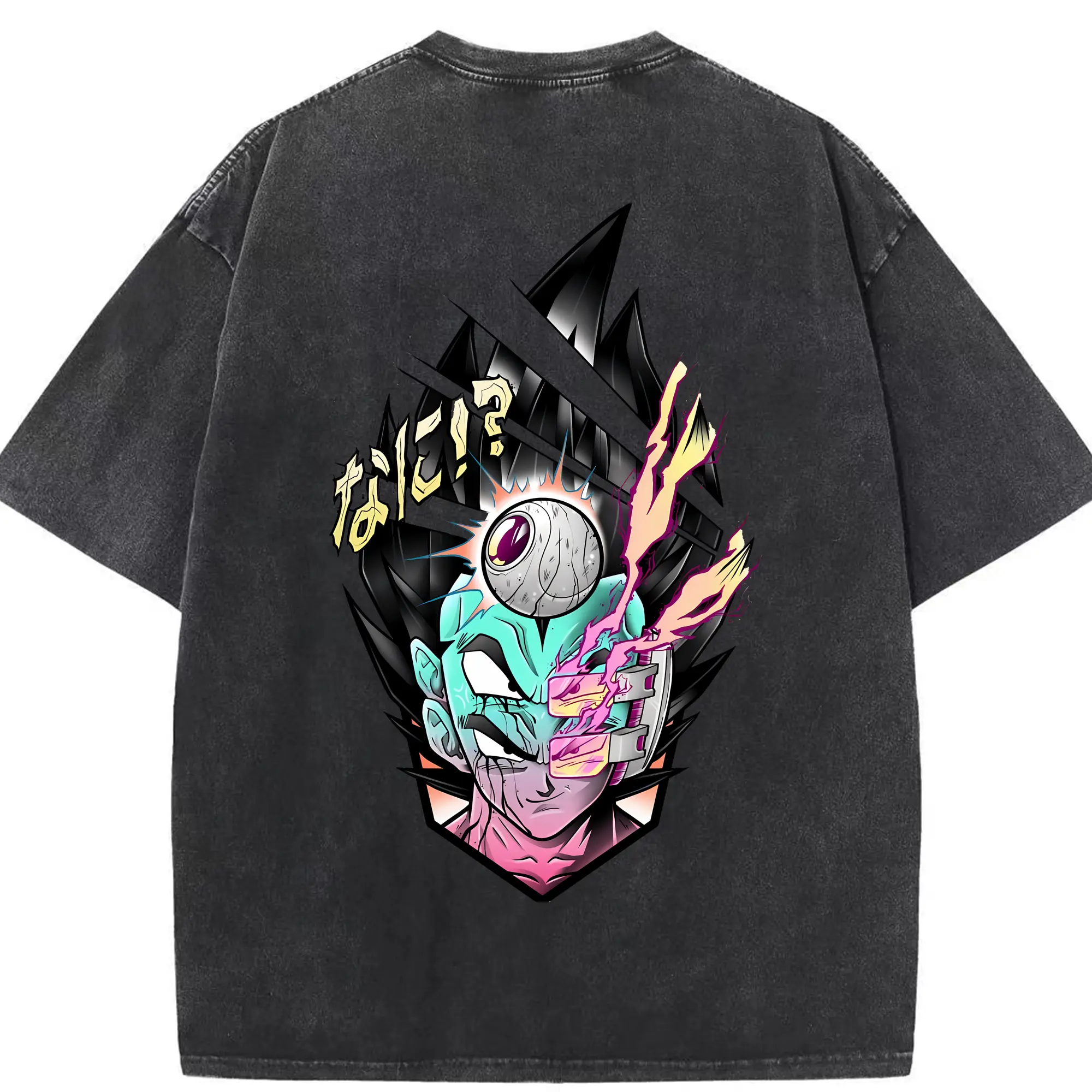 ドラゴンボール グッズ 孫 悟空 - 綿100％ ヴィンテージ風 半袖Tシャツ ・ 背面プリント ・ 柔らか肌触り ・ 通気性 快適 ・ スポーツ カジュアル 外出用