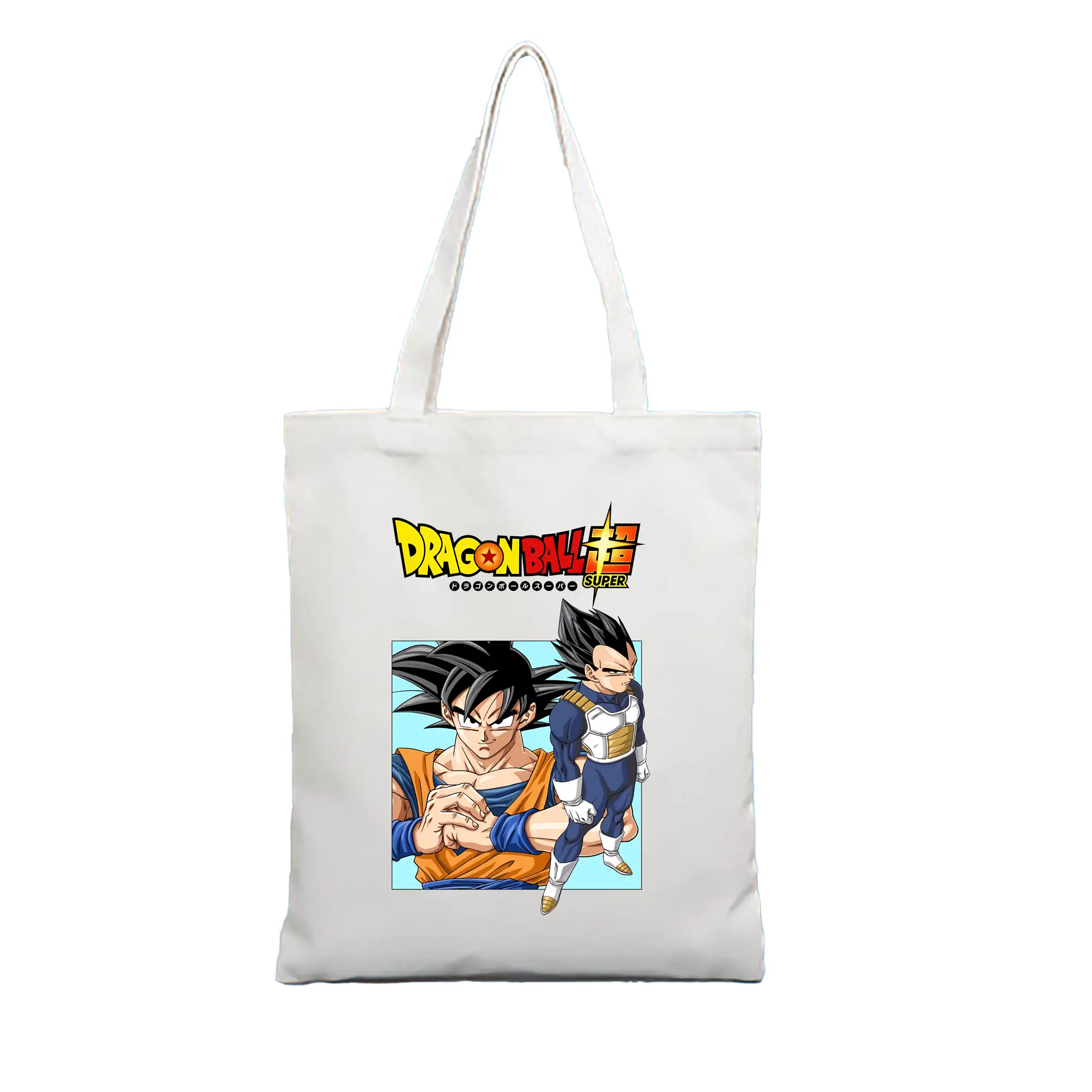 ドラゴンボール グッズ 孫 悟空 - 縦型キャンバス手提げバッグ（トートバッグ） ・ キャンバス素材 ・ ショッピング用 ・ 軽量 丈夫 お手入れ簡単