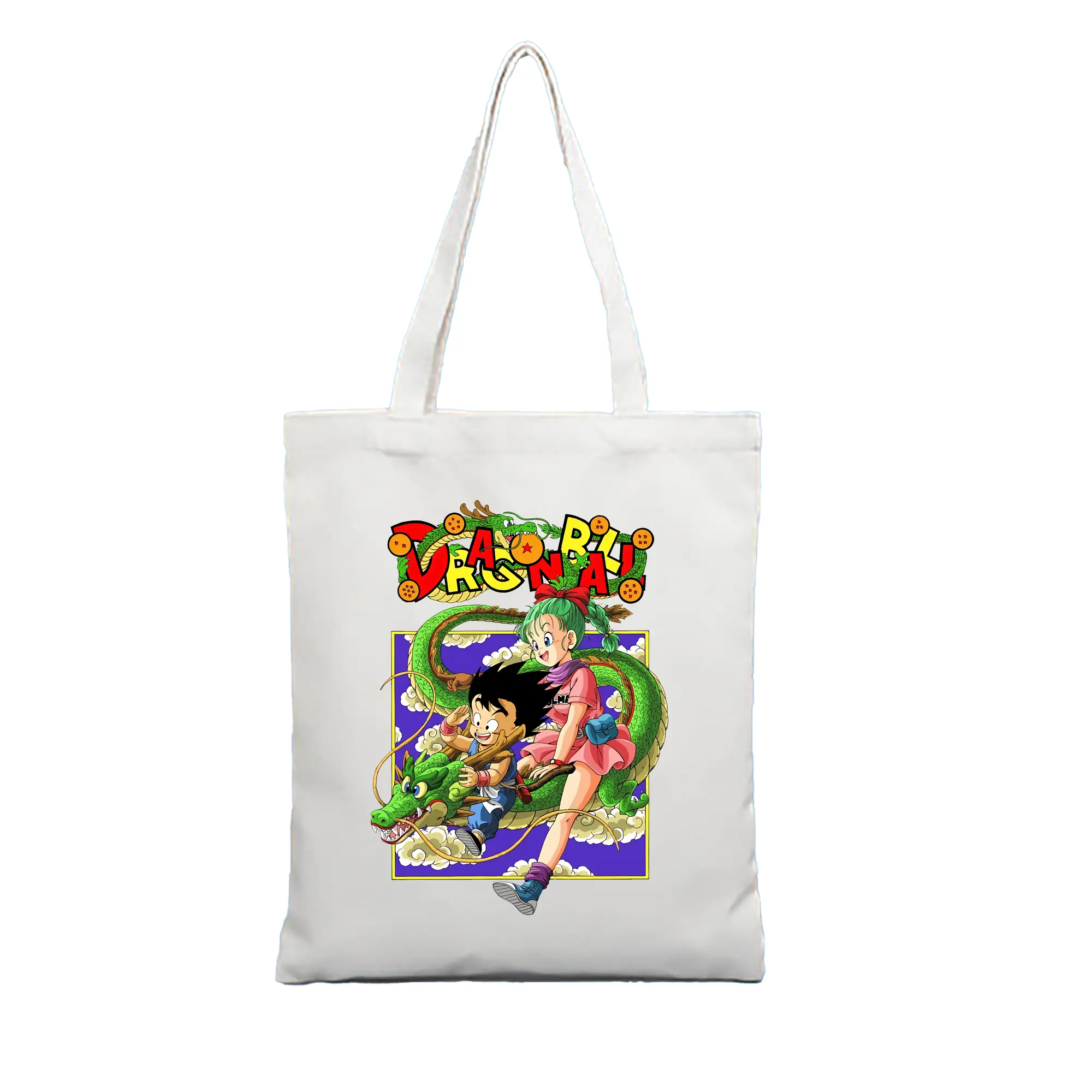 ドラゴンボール グッズ 孫 悟空 - 縦型キャンバス手提げバッグ（トートバッグ） ・ キャンバス素材 ・ ショッピング用 ・ 軽量 丈夫 お手入れ簡単