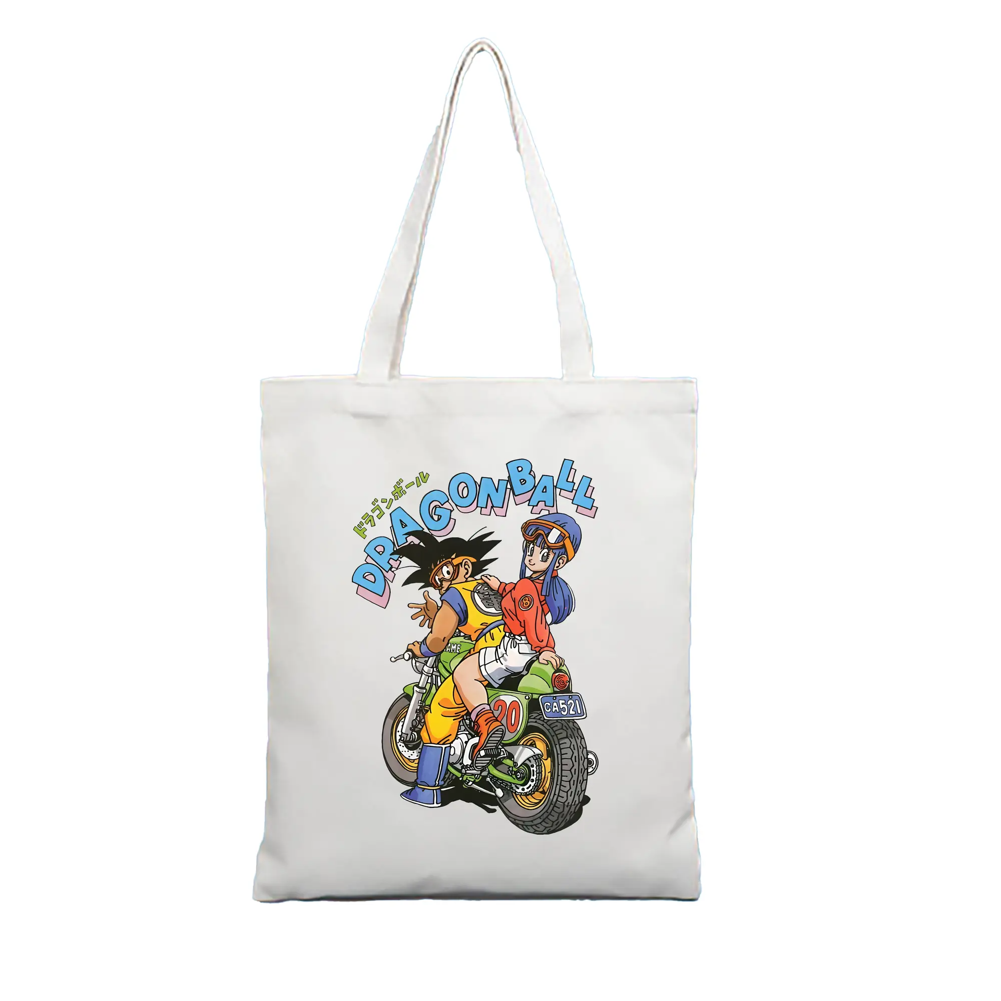 ドラゴンボール グッズ 孫 悟空 - 縦型キャンバス手提げバッグ（トートバッグ） ・ キャンバス素材 ・ ショッピング用 ・ 軽量 丈夫 お手入れ簡単