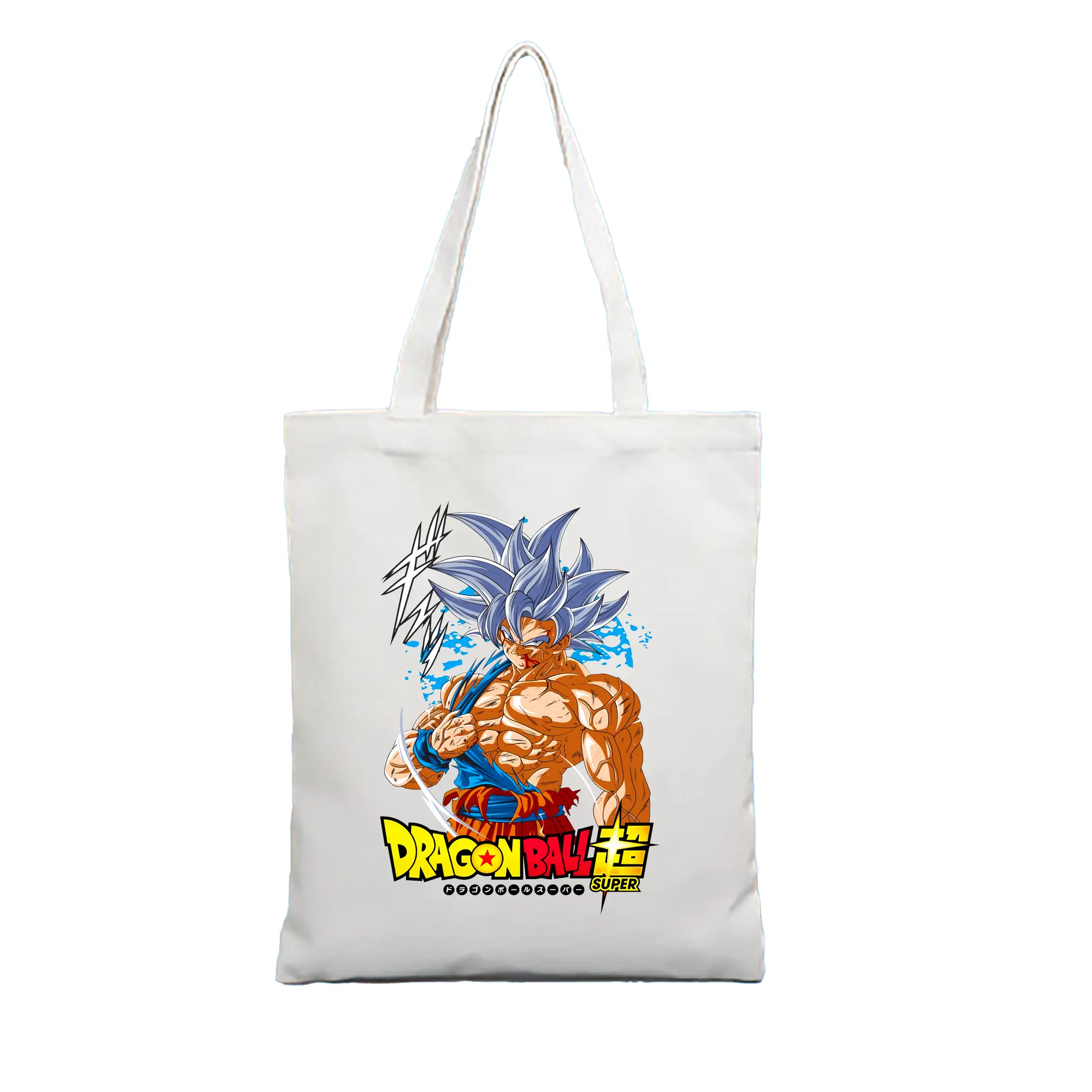 ドラゴンボール グッズ 孫 悟空 - 縦型キャンバス手提げバッグ（トートバッグ） ・ キャンバス素材 ・ ショッピング用 ・ 軽量 丈夫 お手入れ簡単