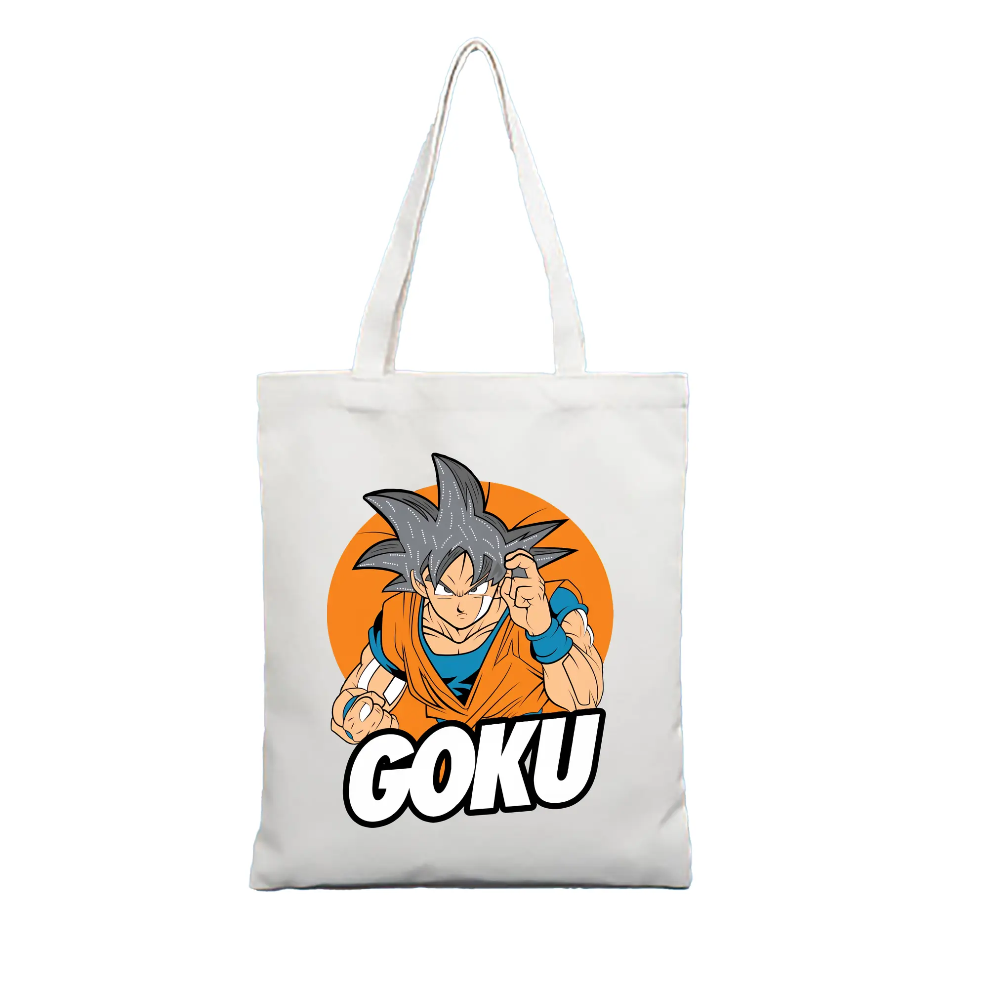 ドラゴンボール グッズ 孫 悟空 - 縦型キャンバス手提げバッグ（トートバッグ） ・ キャンバス素材 ・ ショッピング用 ・ 軽量 丈夫 お手入れ簡単