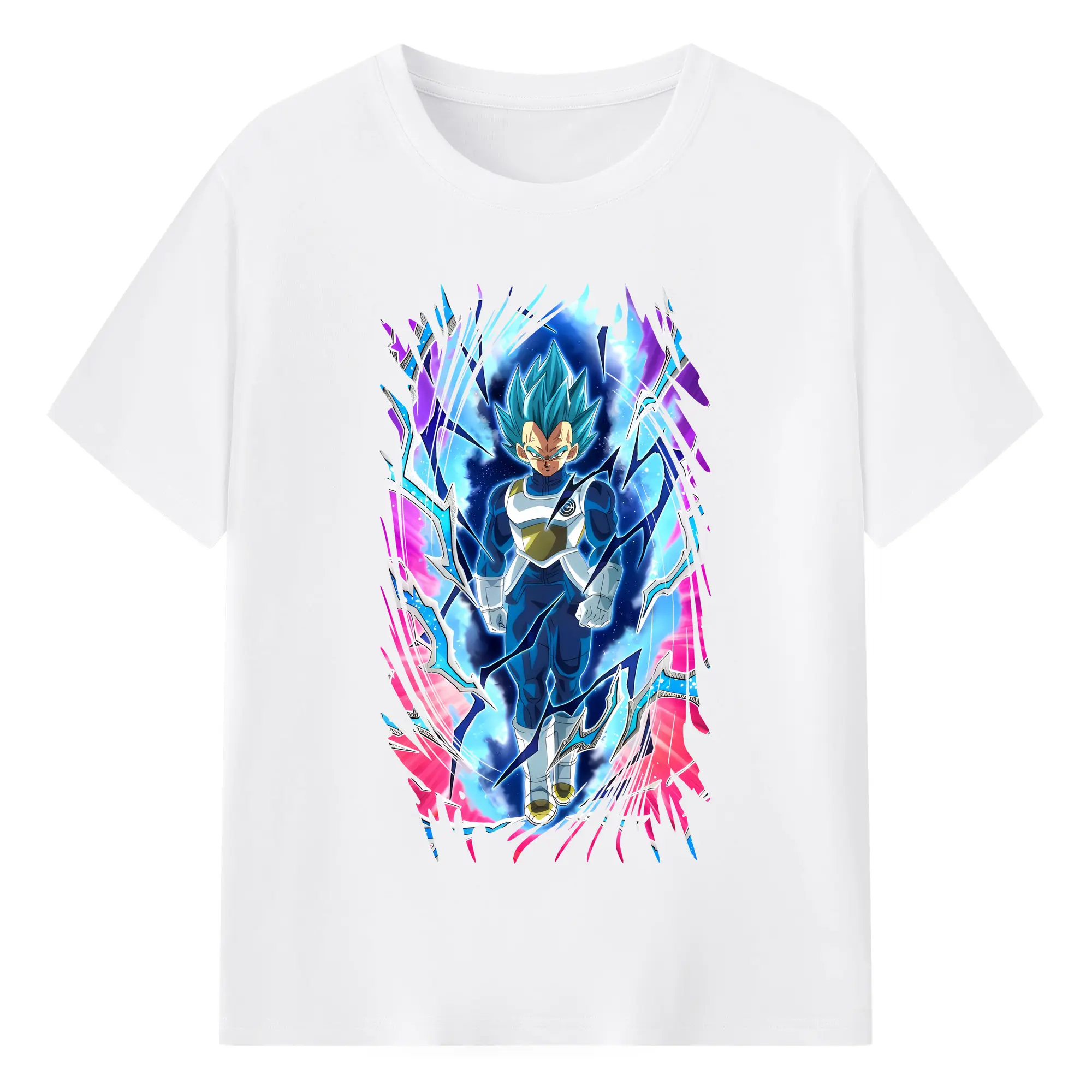 ドラゴンボール グッズ ベジータ - 綿100％ 半袖Tシャツ ・ フロントプリント ・ 快適 通気性 ・ 日常使い 散歩 スポーツ用