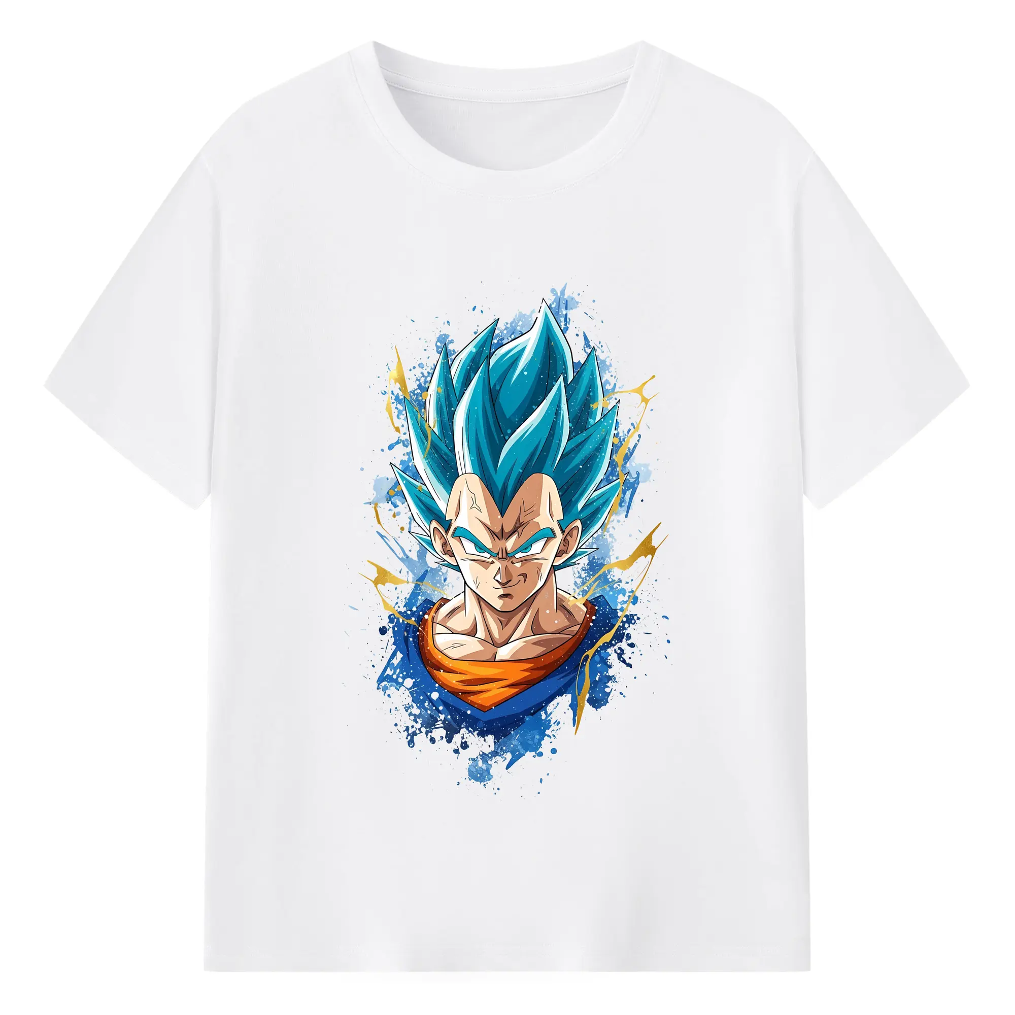 ドラゴンボール グッズ ベジータ - 綿100％ 半袖Tシャツ ・ フロントプリント ・ 快適 通気性 ・ 日常使い 散歩 スポーツ用