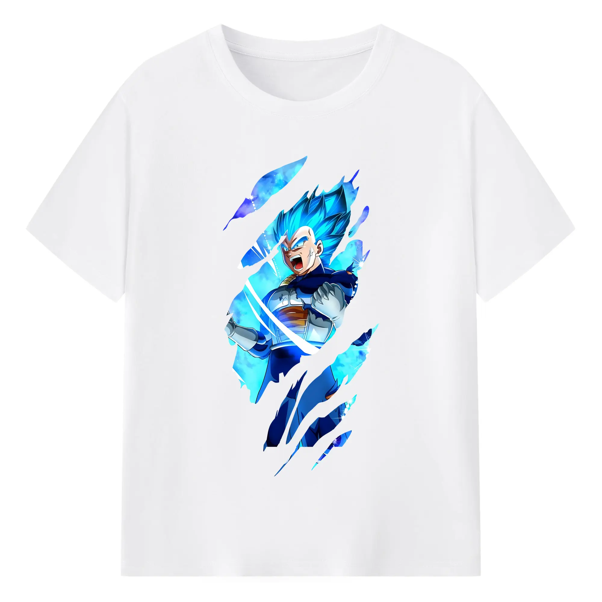 ドラゴンボール グッズ ベジータ - 綿100％ 半袖Tシャツ ・ フロントプリント ・ 快適 通気性 ・ 日常使い 散歩 スポーツ用