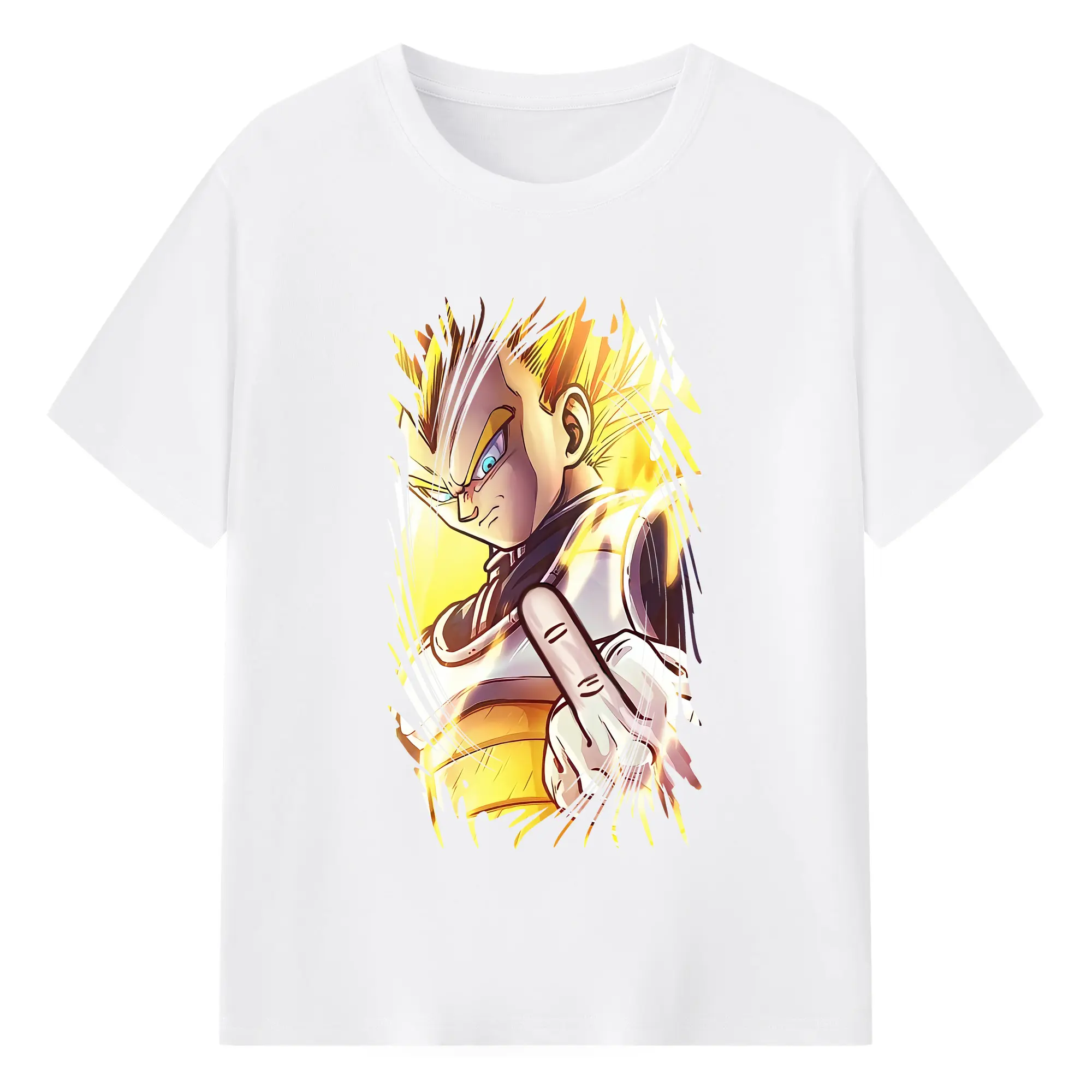 ドラゴンボール グッズ ベジータ - 綿100％ 半袖Tシャツ ・ フロントプリント ・ 快適 通気性 ・ 日常使い 散歩 スポーツ用