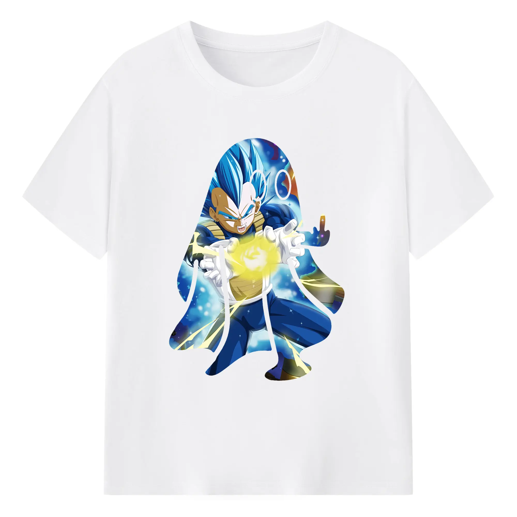 ドラゴンボール グッズ ベジータ - 綿100％ 半袖Tシャツ ・ フロントプリント ・ 快適 通気性 ・ 日常使い 散歩 スポーツ用