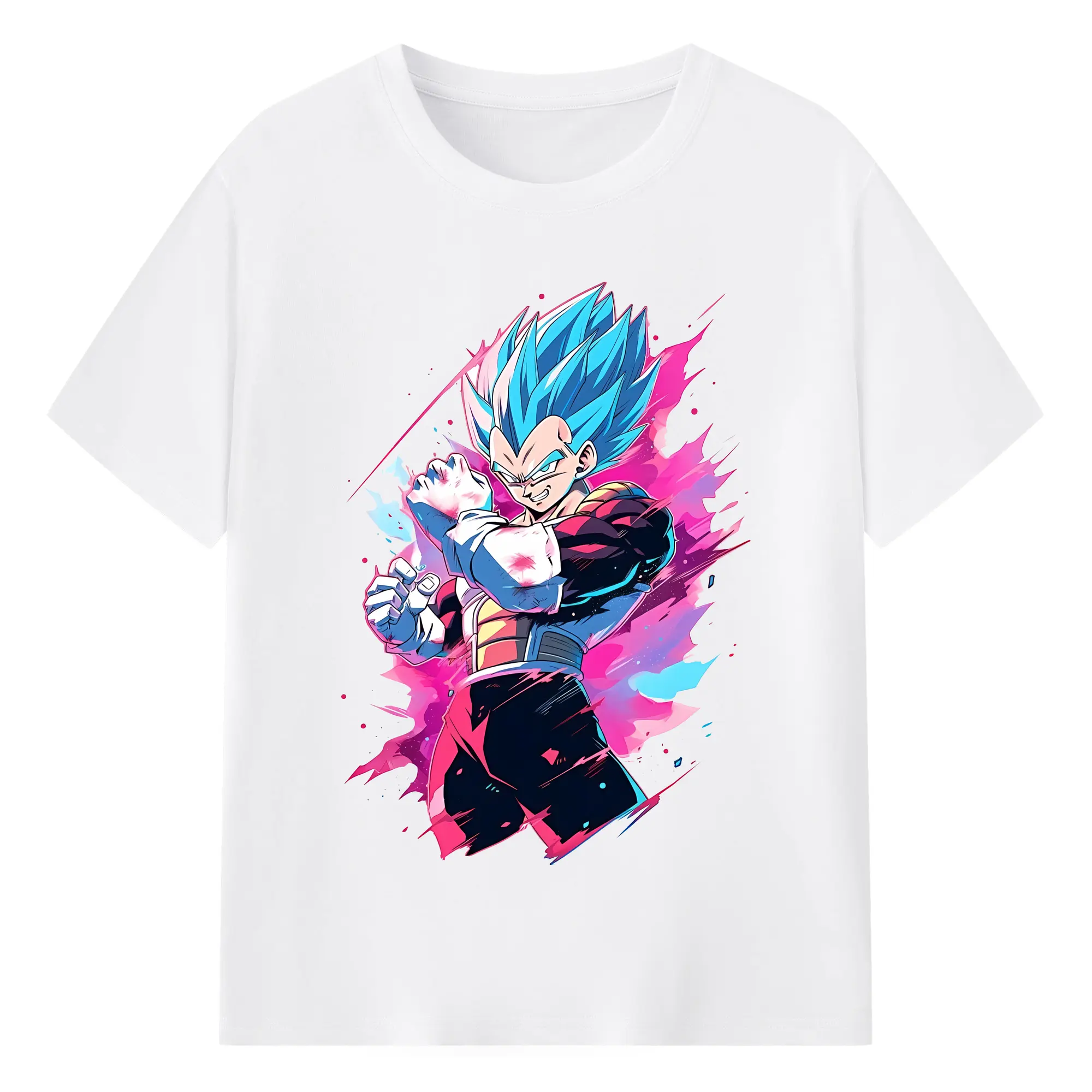 ドラゴンボール グッズ ベジータ - 綿100％ 半袖Tシャツ ・ フロントプリント ・ 快適 通気性 ・ 日常使い 散歩 スポーツ用