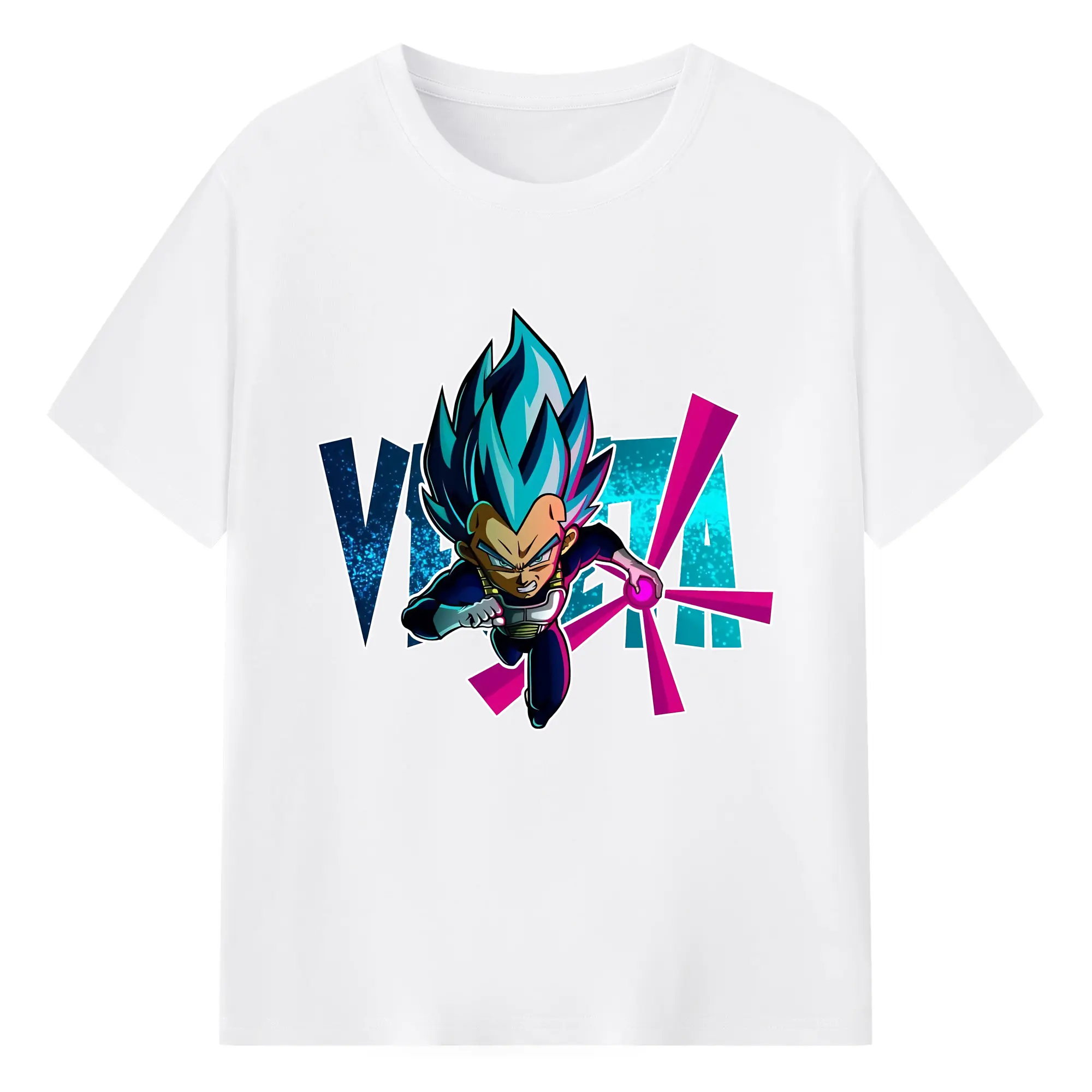 ドラゴンボール グッズ ベジータ - 綿100％ 半袖Tシャツ ・ フロントプリント ・ 快適 通気性 ・ 日常使い 散歩 スポーツ用