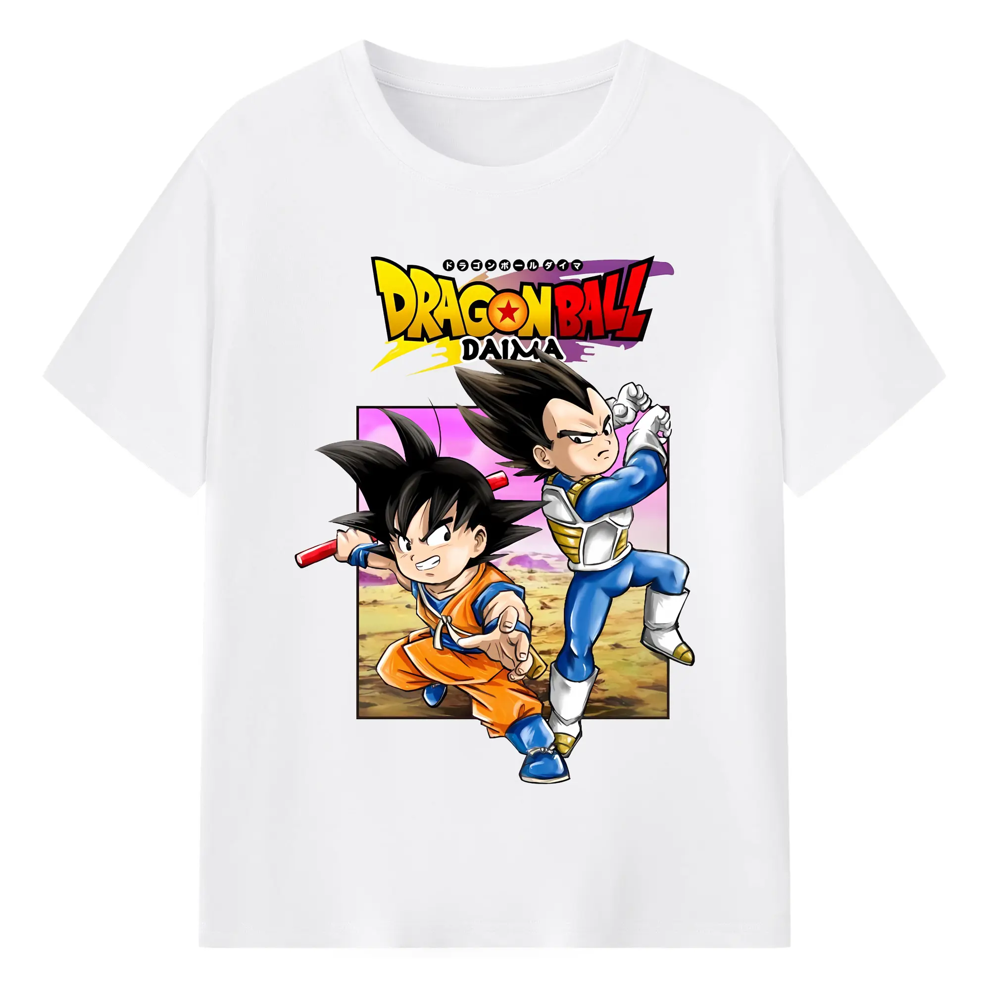ドラゴンボール グッズ ベジータ - 綿100％ 半袖Tシャツ ・ フロントプリント ・ 快適 通気性 ・ 日常使い 散歩 スポーツ用