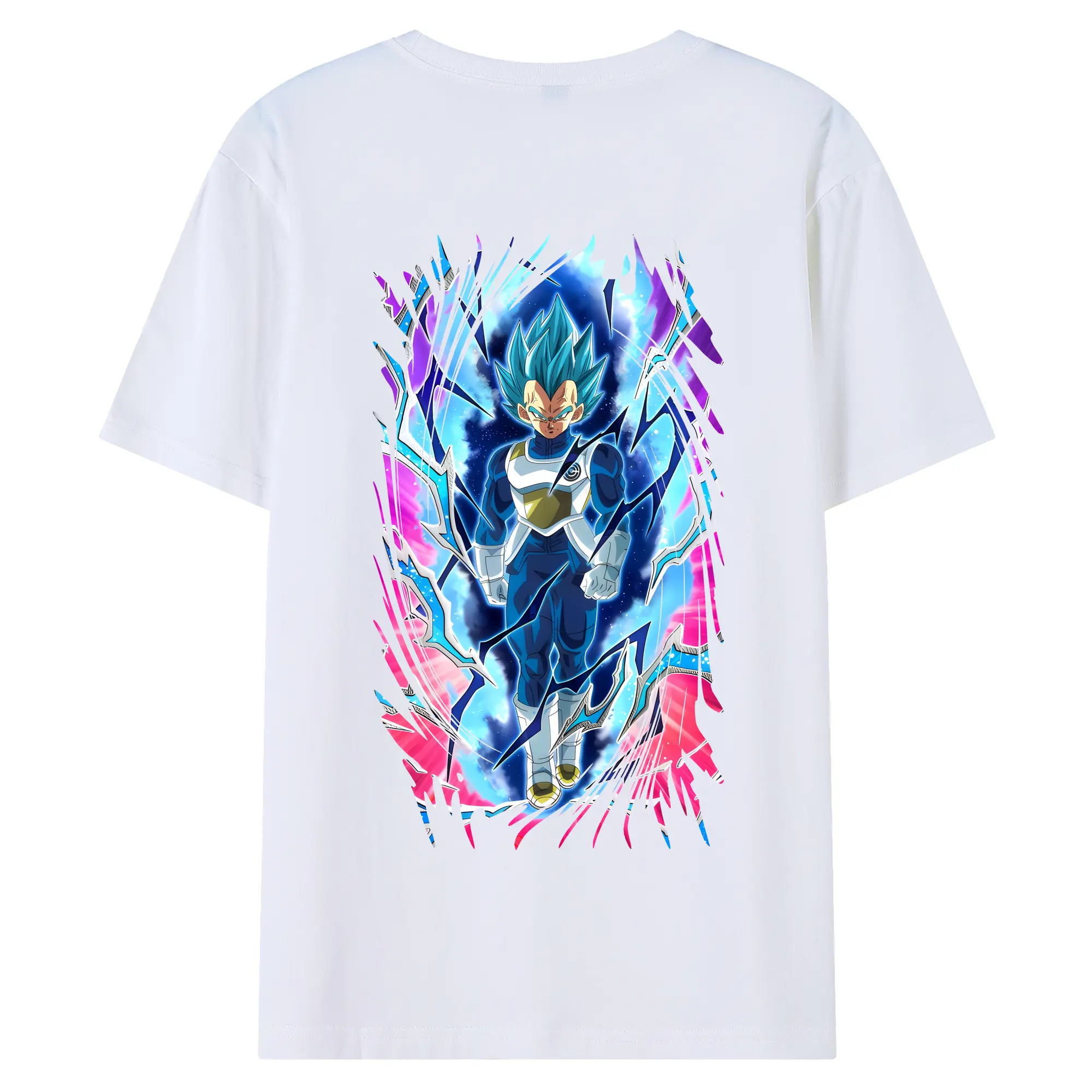 ドラゴンボール グッズ ベジータ - 綿100％ 半袖Tシャツ ・ バックプリント ・ 快適 通気性 ・ 日常使い 散歩 スポーツ用