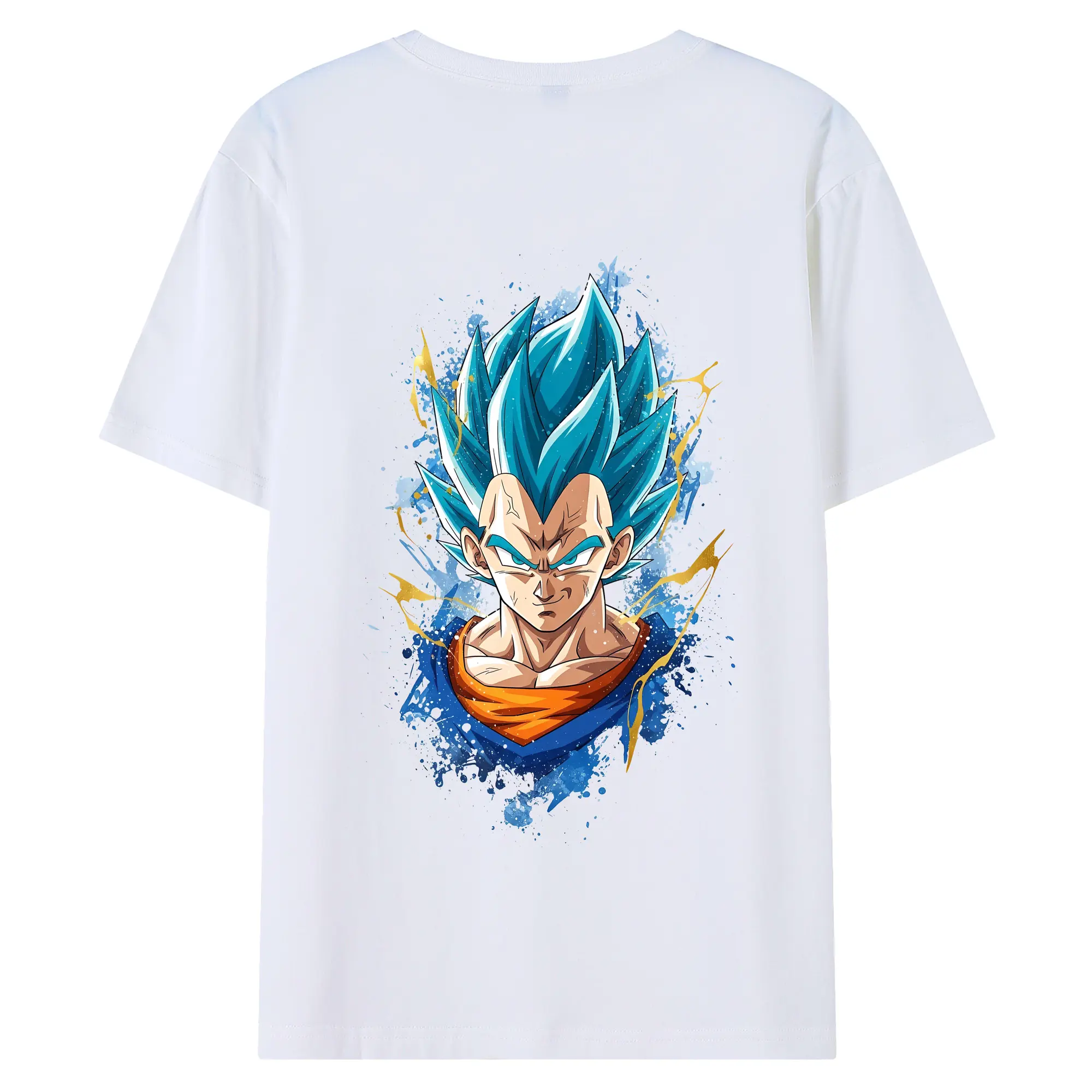 ドラゴンボール グッズ ベジータ - 綿100％ 半袖Tシャツ ・ バックプリント ・ 快適 通気性 ・ 日常使い 散歩 スポーツ用