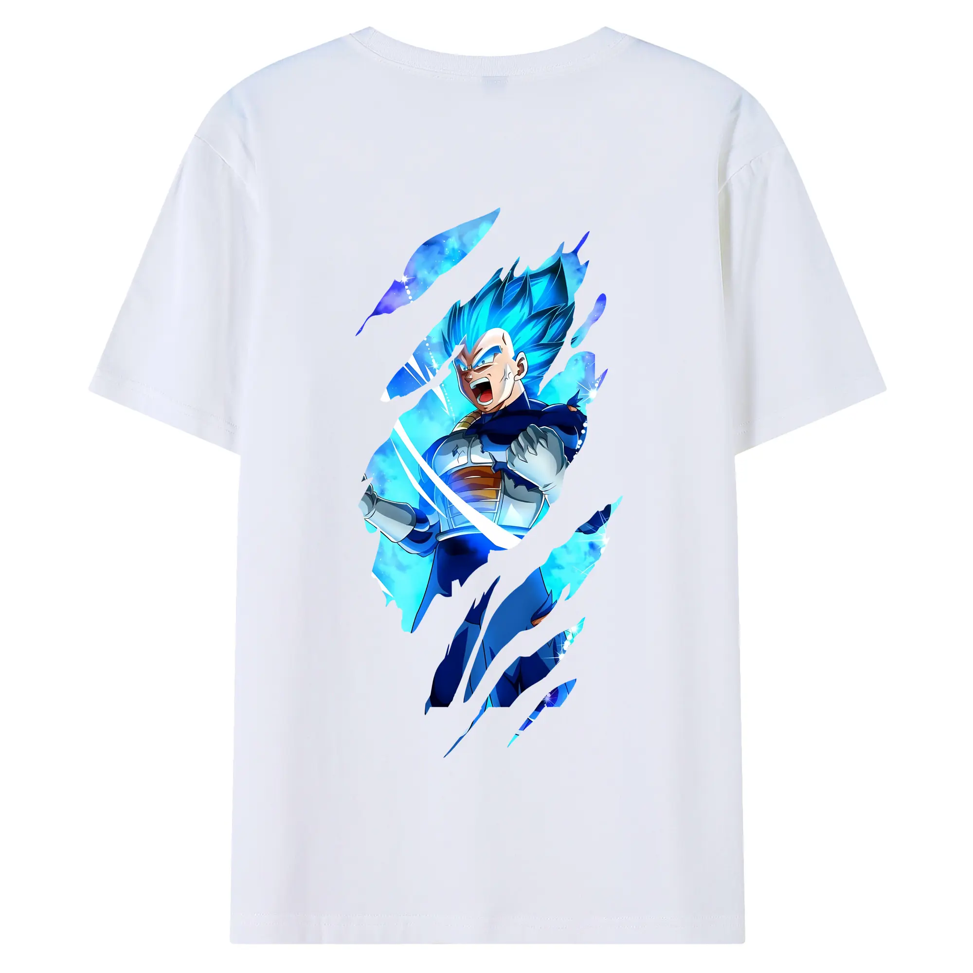 ドラゴンボール グッズ ベジータ - 綿100％ 半袖Tシャツ ・ バックプリント ・ 快適 通気性 ・ 日常使い 散歩 スポーツ用